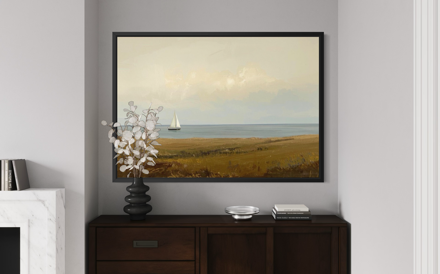 Quiet Horizon - Coastal Landscape Framed Fine Art Print
