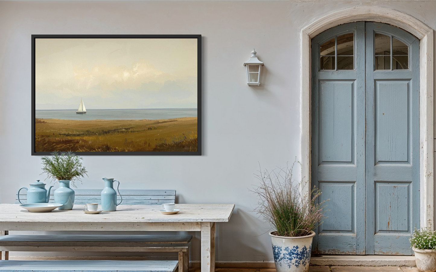 Quiet Horizon - Coastal Landscape Framed Fine Art Print