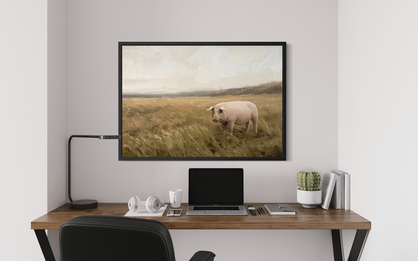 Meadow Wanderer - Rustic Countryside Landscape Fine Art Print