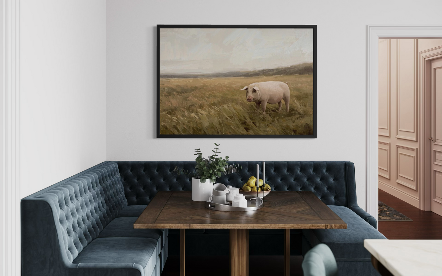 Meadow Wanderer - Rustic Countryside Landscape Fine Art Print