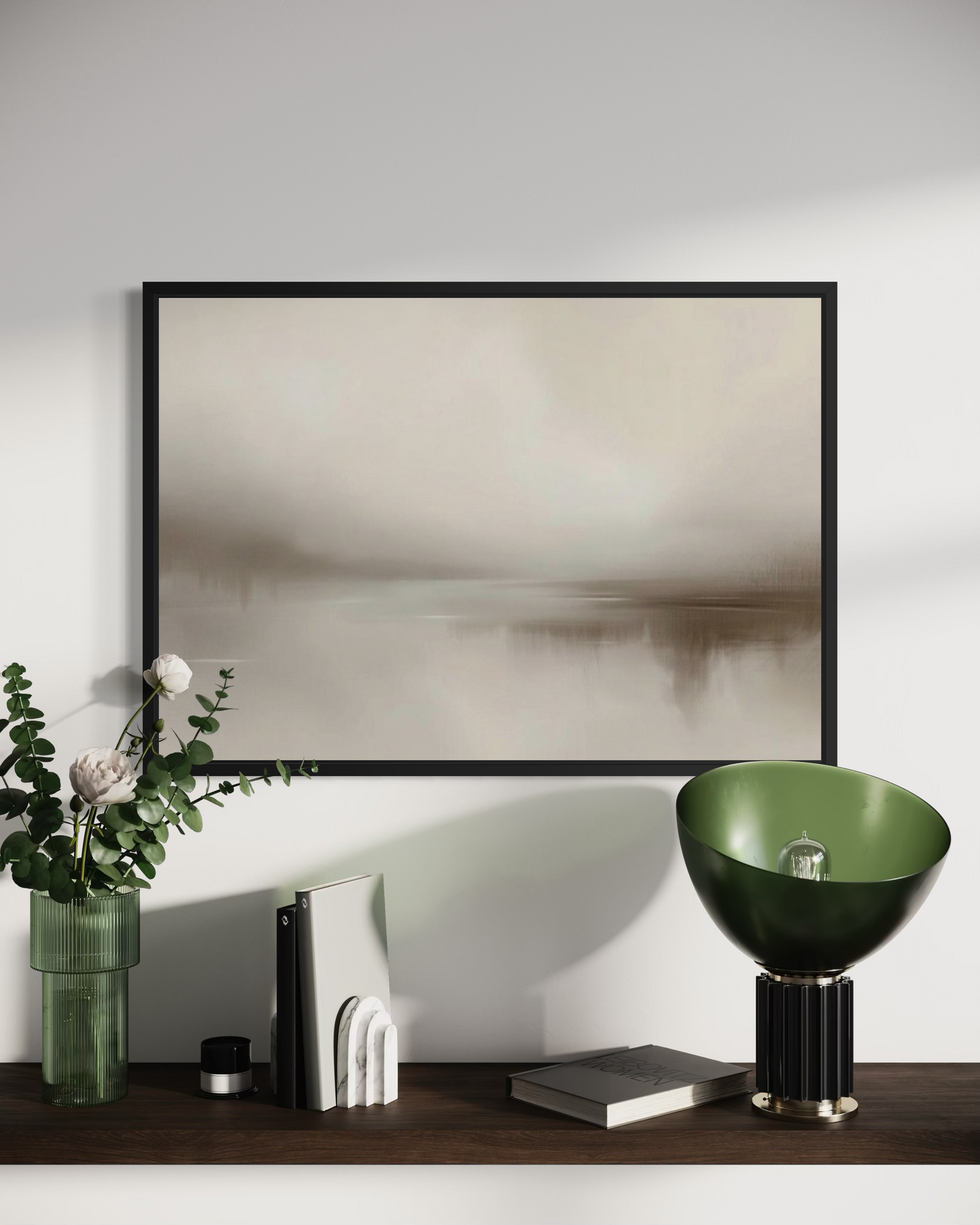 Quiet Horizon - Neutral Minimalist Wall Art