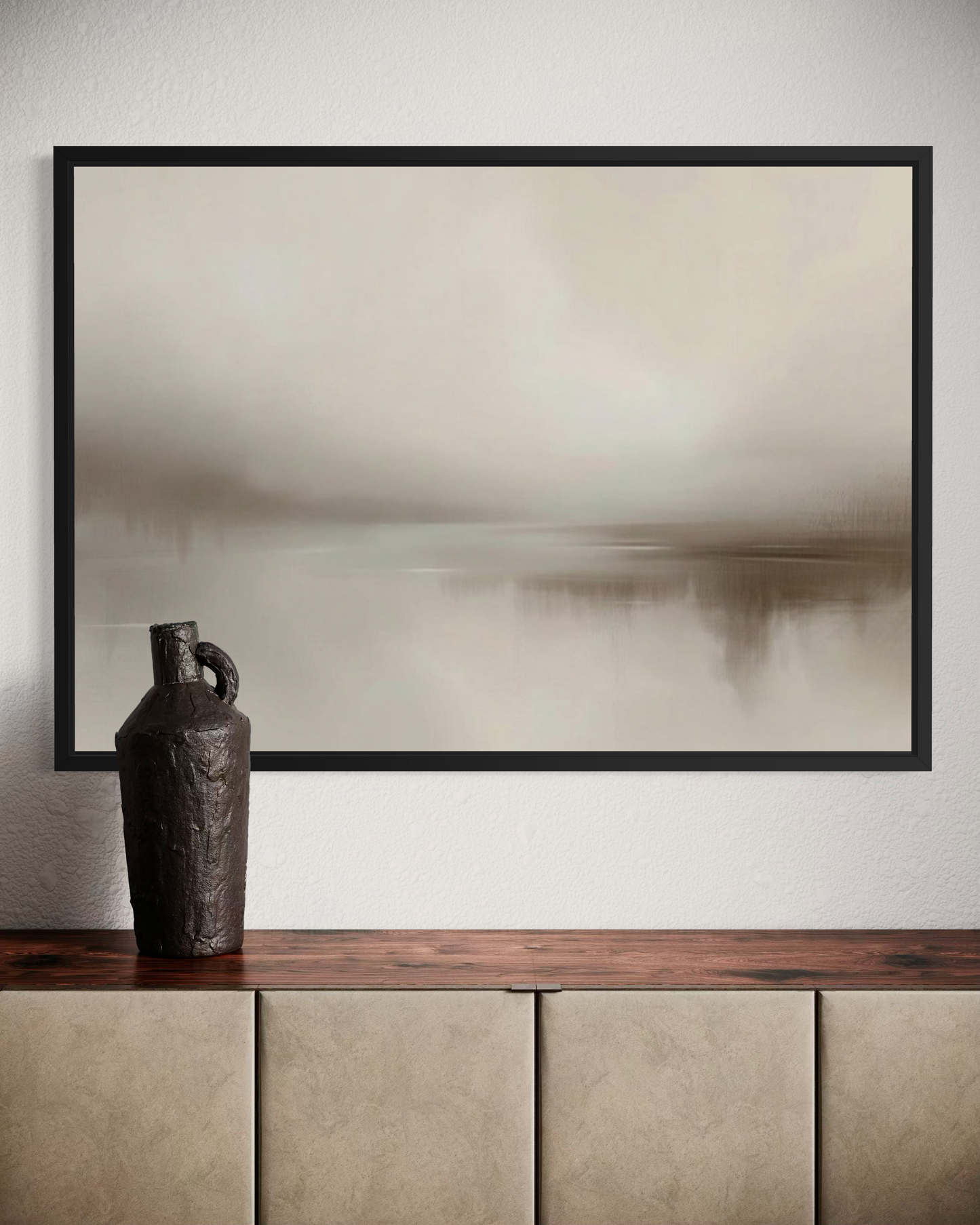 Quiet Horizon - Neutral Minimalist Wall Art