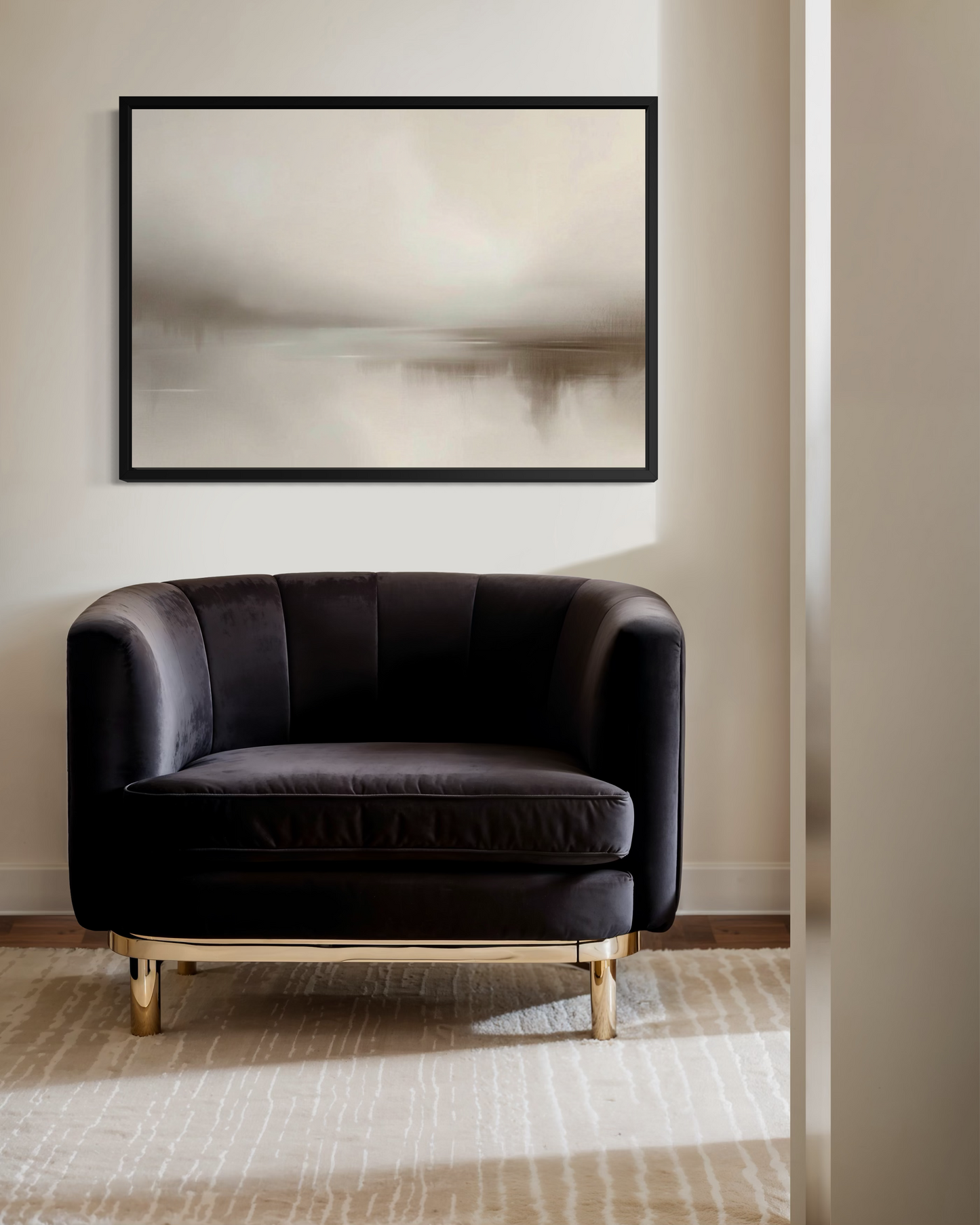 Quiet Horizon - Neutral Minimalist Wall Art