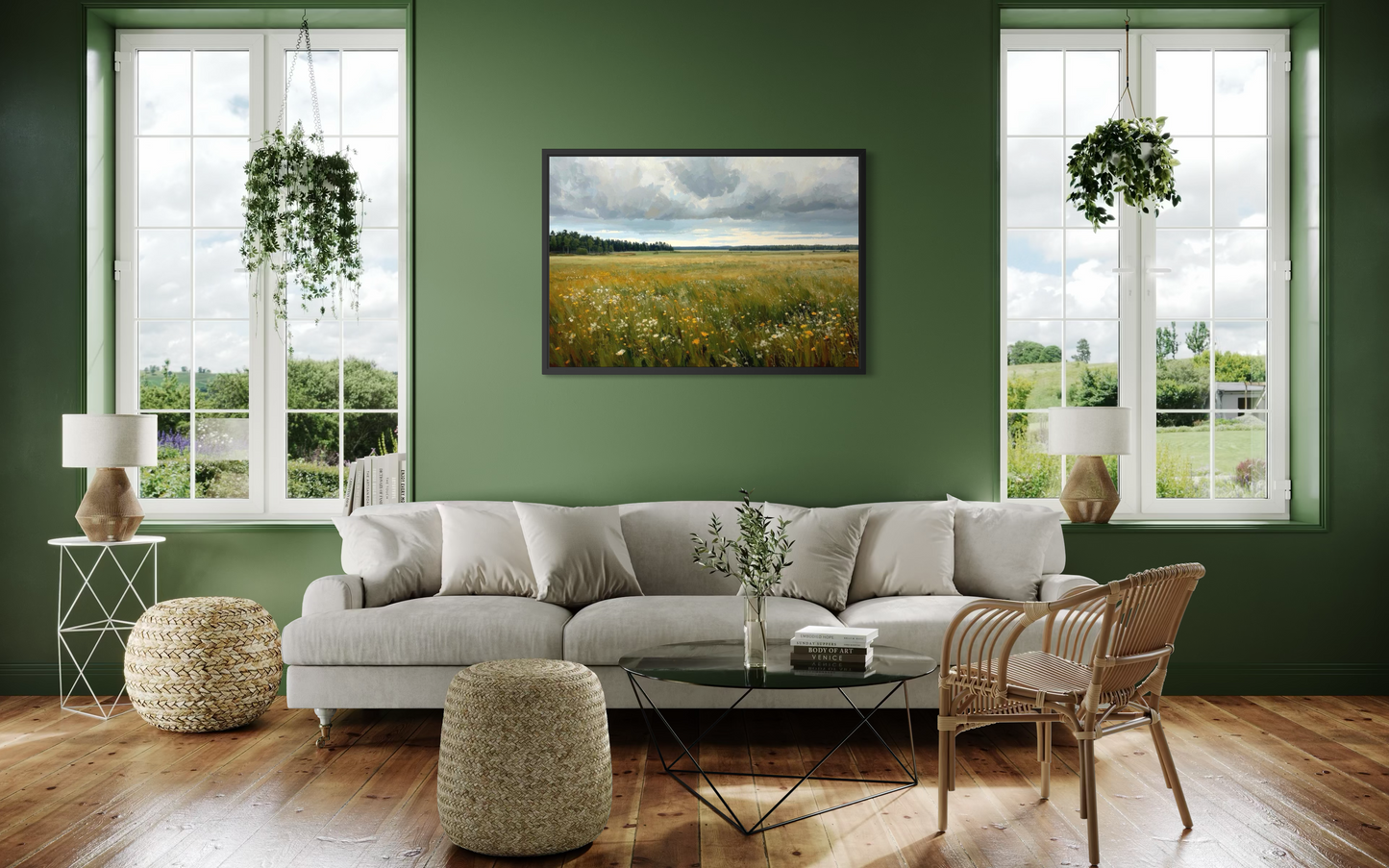 Wildflower Horizon -Countryside Landscape Fine Art Print