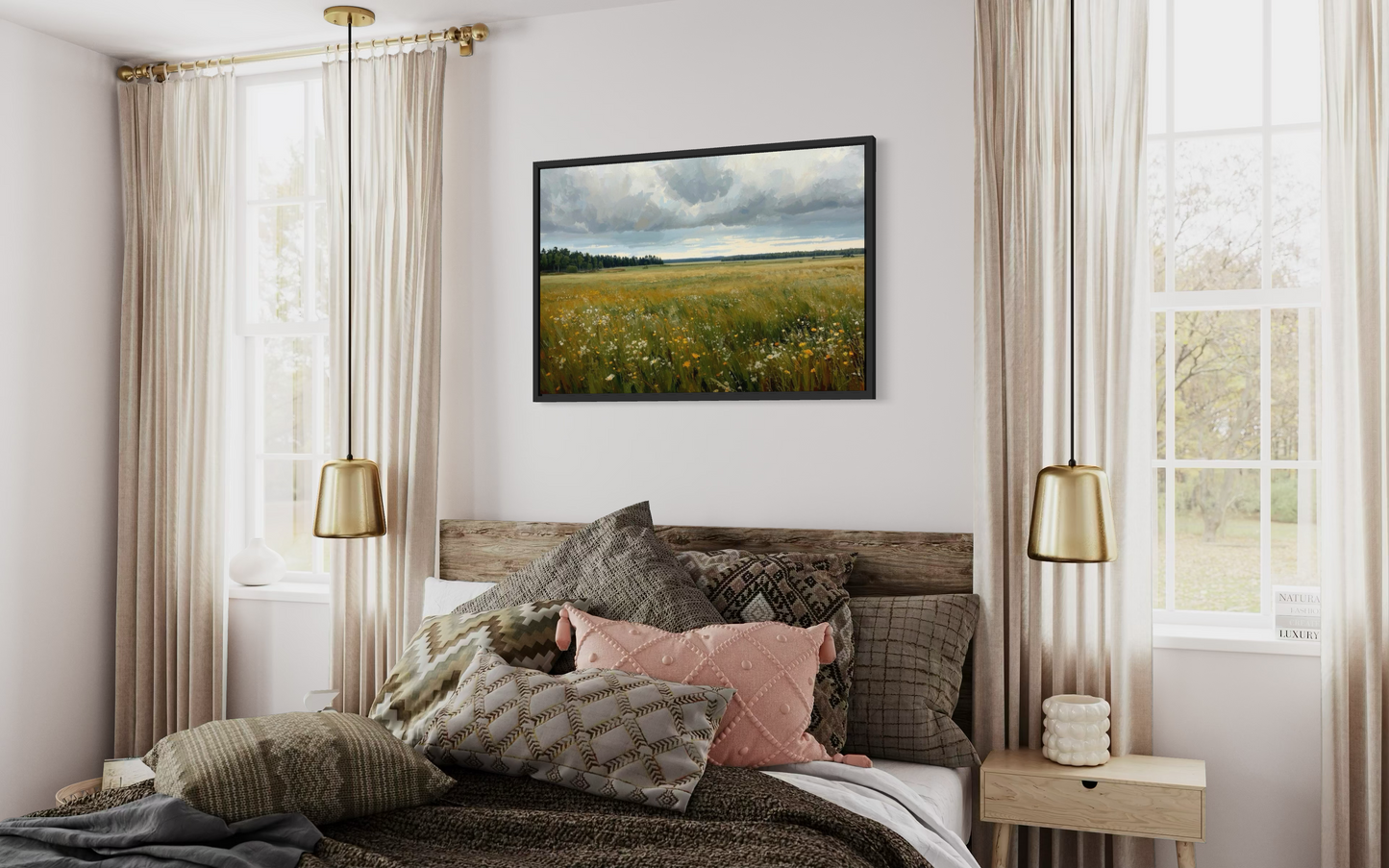 Wildflower Horizon -Countryside Landscape Fine Art Print