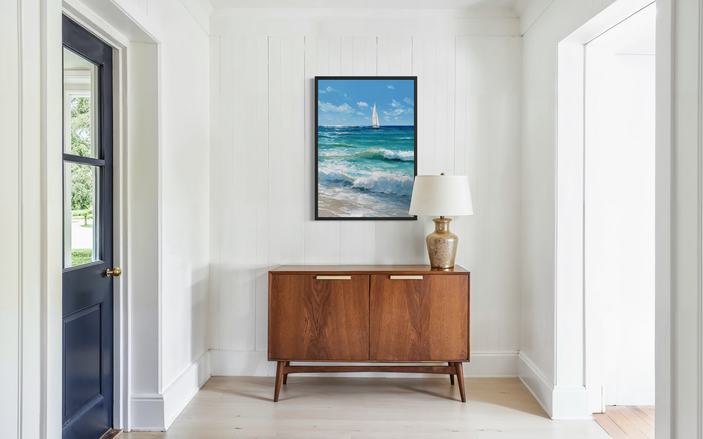 The Gentle Crossing - Framed Coastal Fine Art Print
