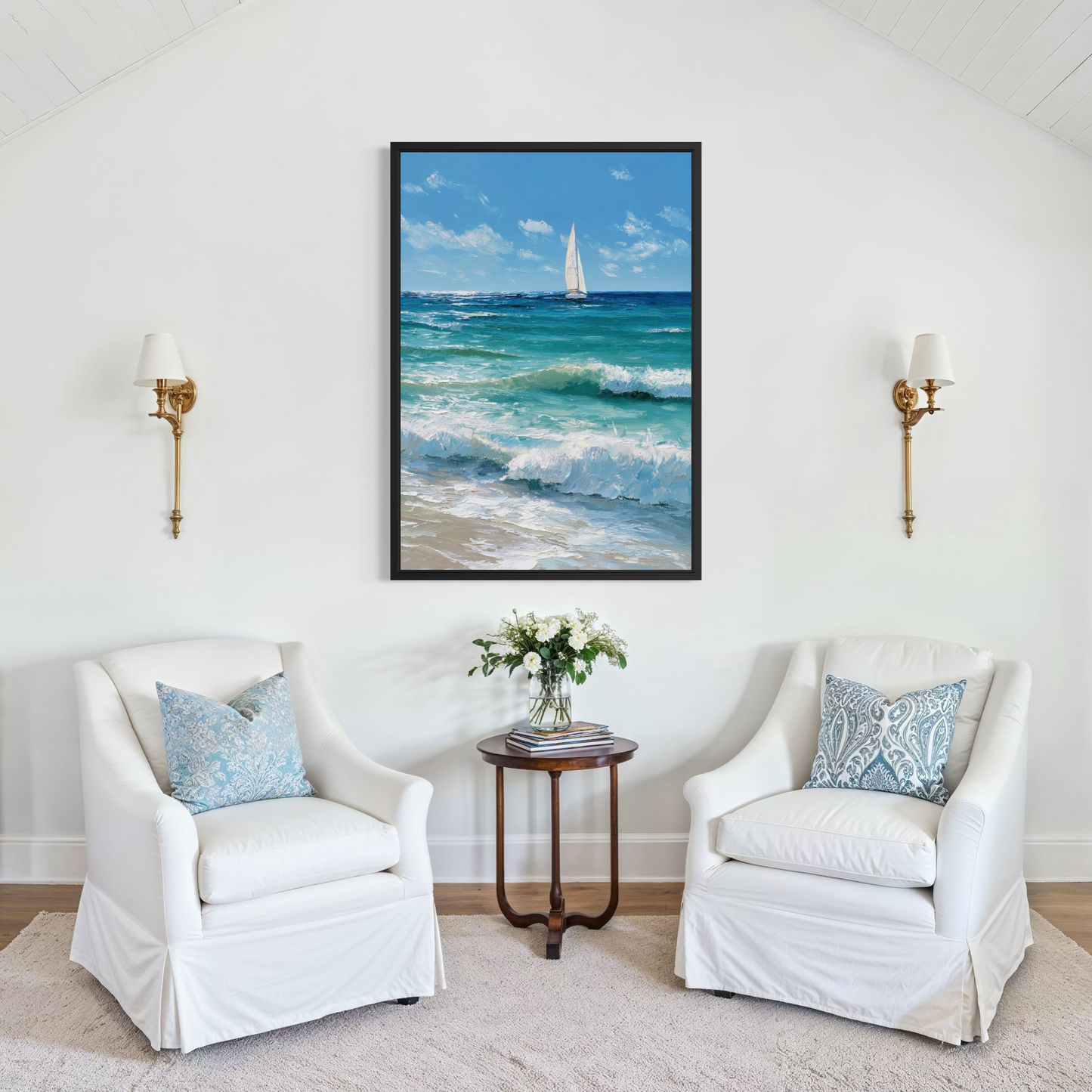 The Gentle Crossing - Framed Coastal Fine Art Print