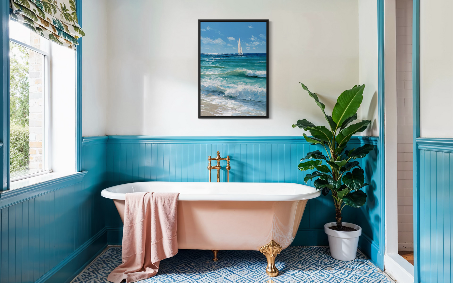 The Gentle Crossing - Framed Coastal Fine Art Print