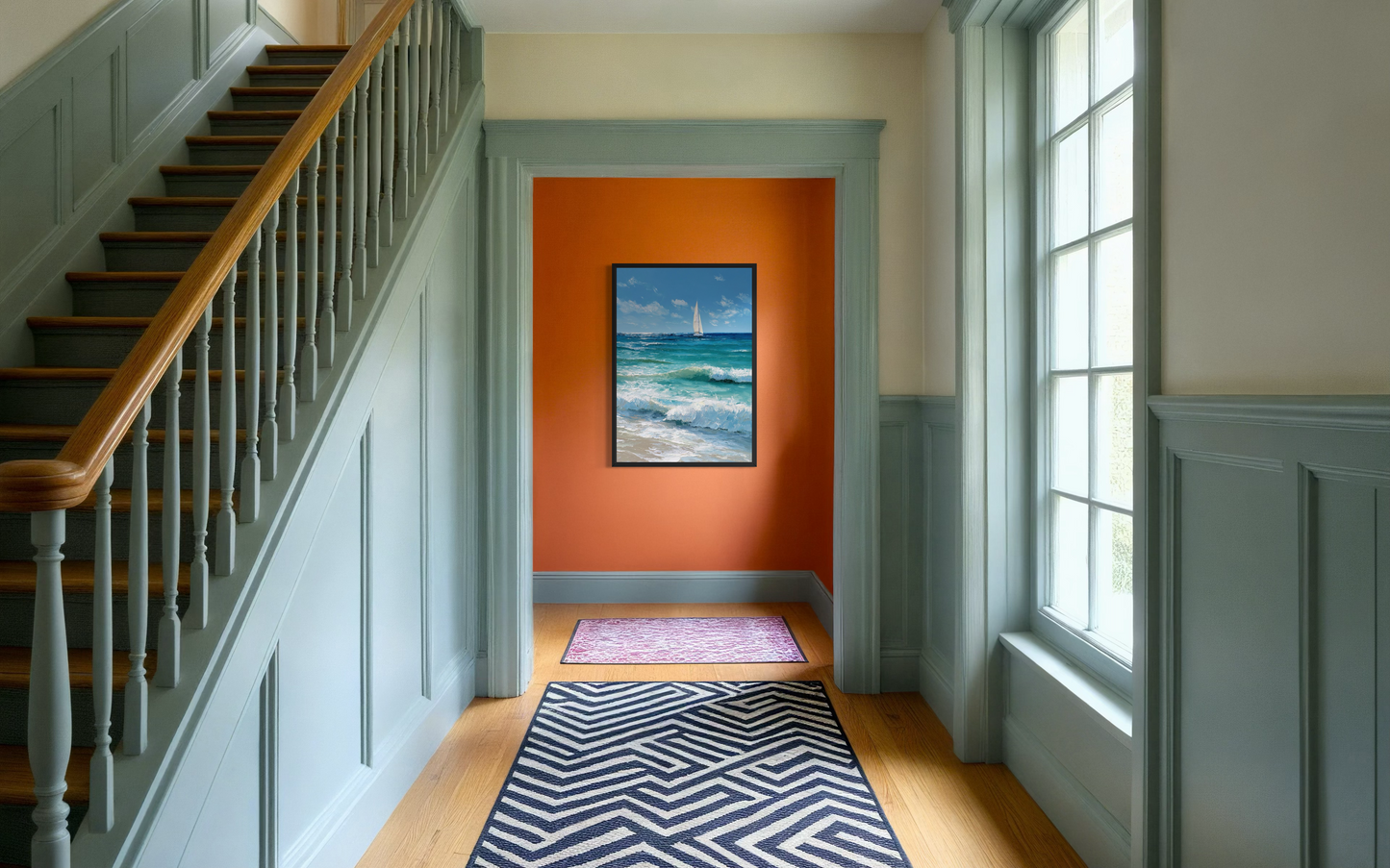 The Gentle Crossing - Framed Coastal Fine Art Print