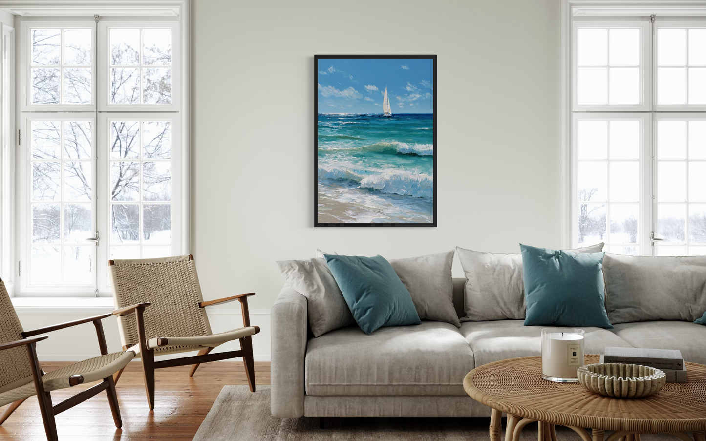 The Gentle Crossing - Framed Coastal Fine Art Print