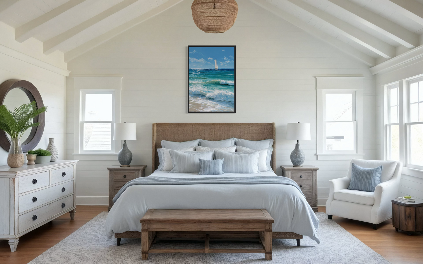 The Gentle Crossing - Framed Coastal Fine Art Print