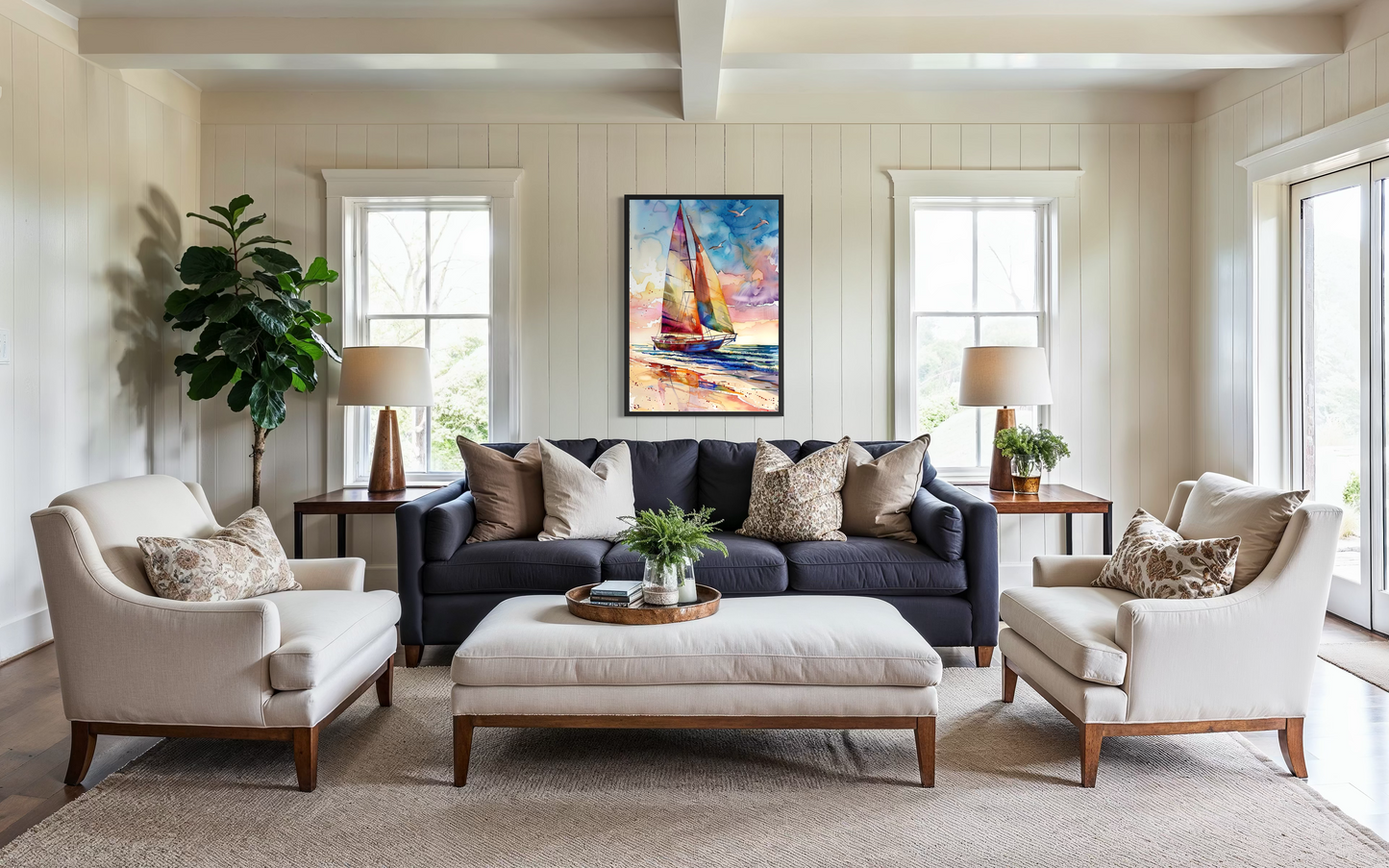 Chromatic Voyage – Vibrant Ocean Seascape Fine Art Print