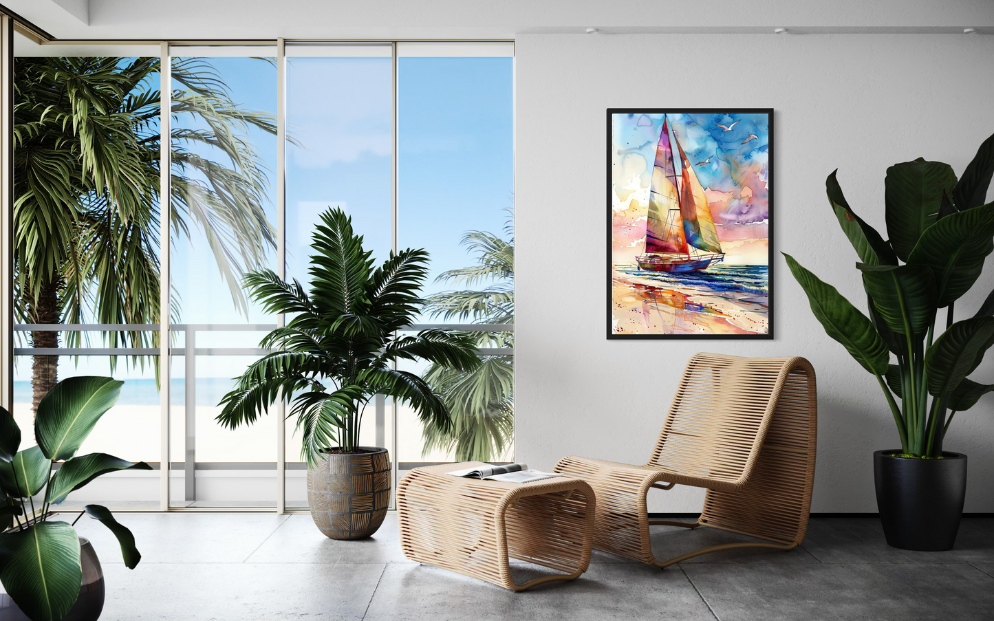 Chromatic Voyage – Vibrant Ocean Seascape Fine Art Print