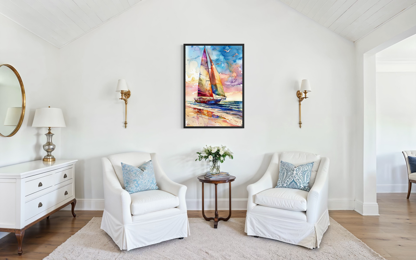 Chromatic Voyage – Vibrant Ocean Seascape Fine Art Print