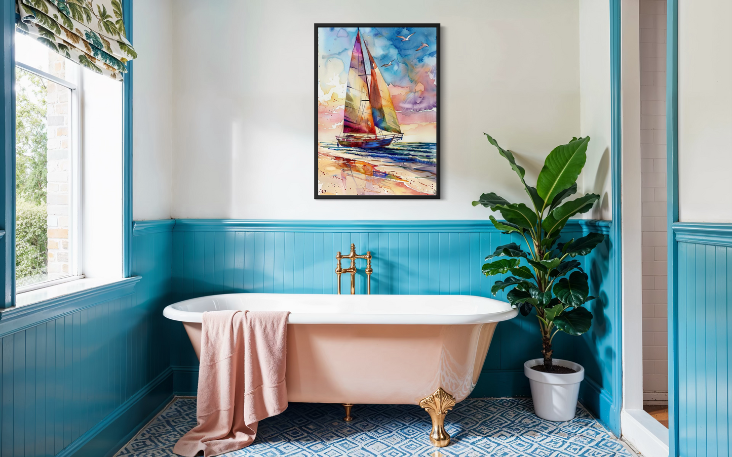 Chromatic Voyage – Vibrant Ocean Seascape Fine Art Print