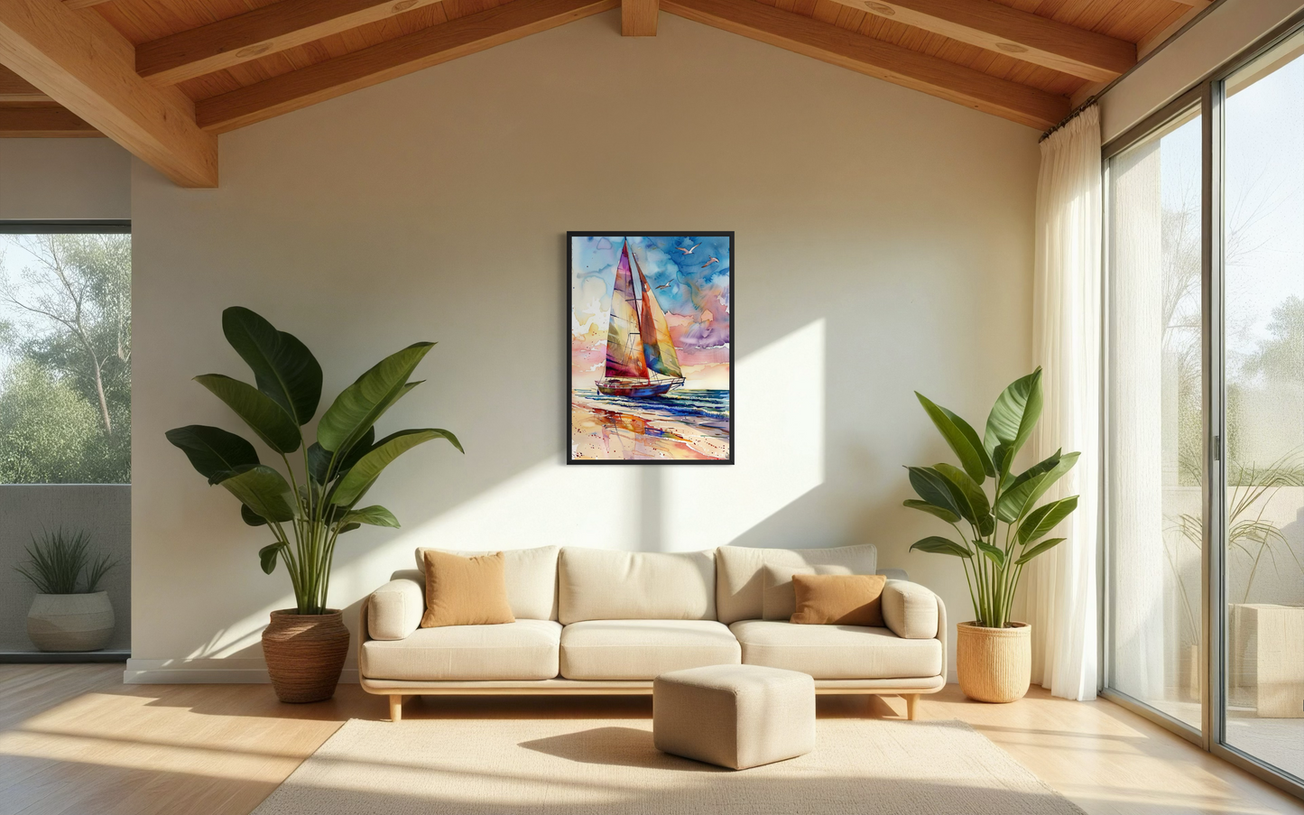 Chromatic Voyage – Vibrant Ocean Seascape Fine Art Print