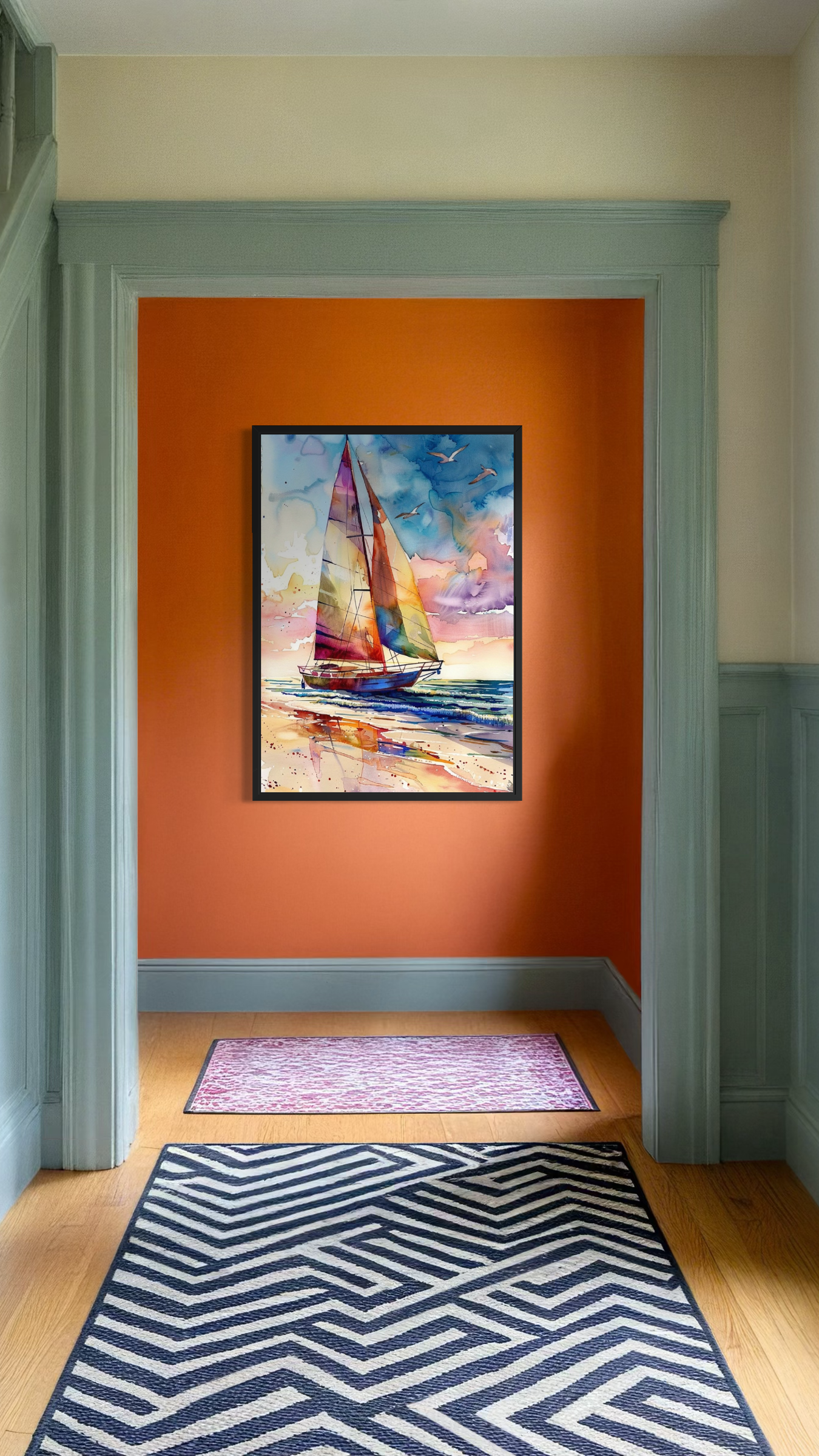 Chromatic Voyage – Vibrant Ocean Seascape Fine Art Print