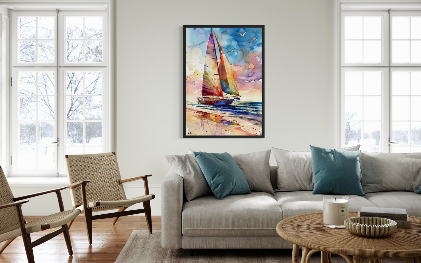 Chromatic Voyage – Vibrant Ocean Seascape Fine Art Print