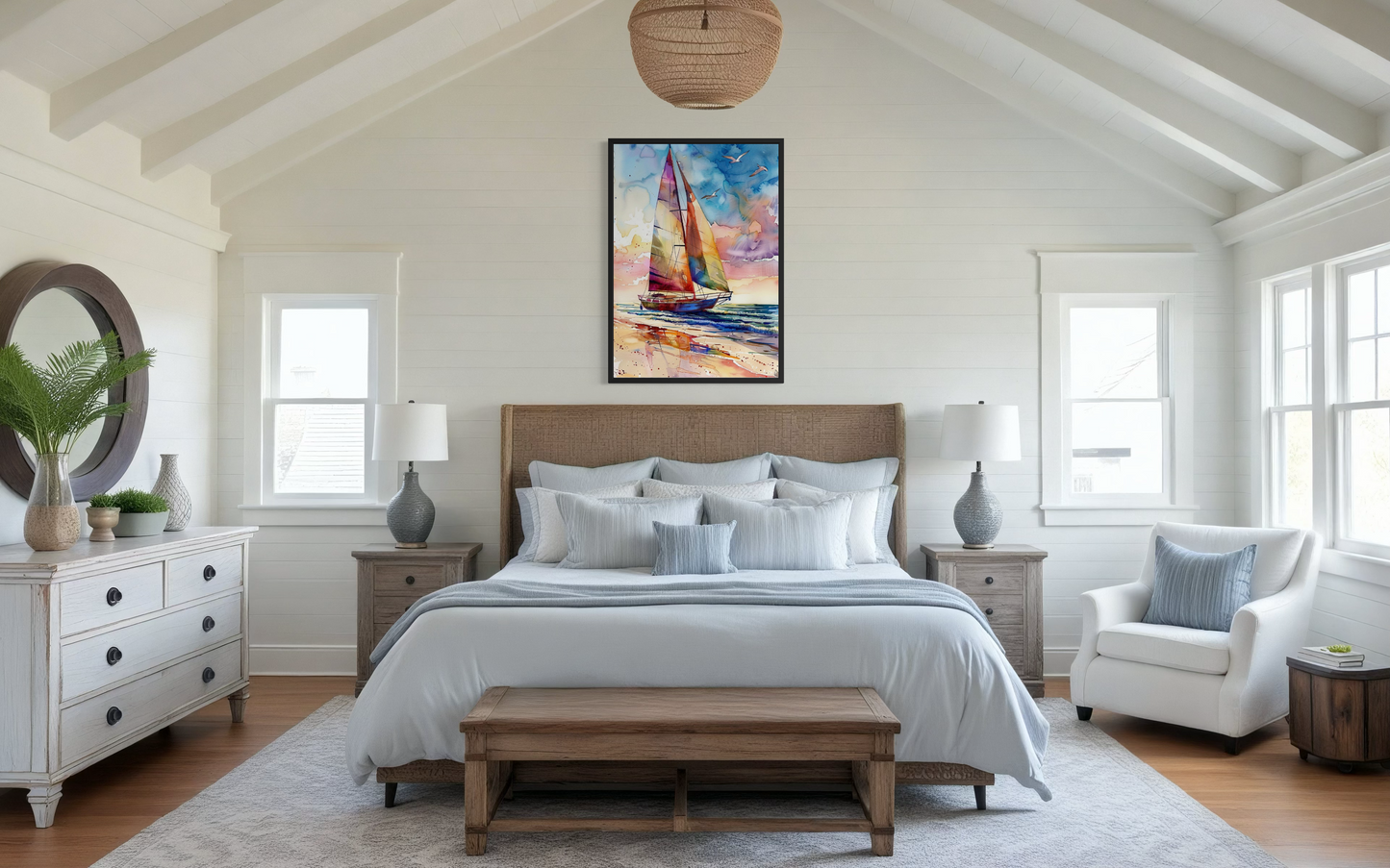Chromatic Voyage – Vibrant Ocean Seascape Fine Art Print