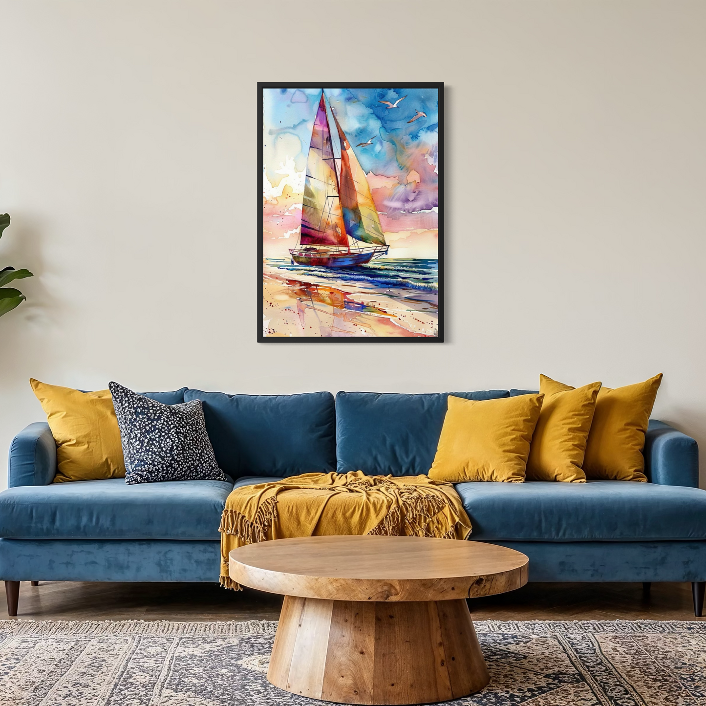 Chromatic Voyage – Vibrant Ocean Seascape Fine Art Print