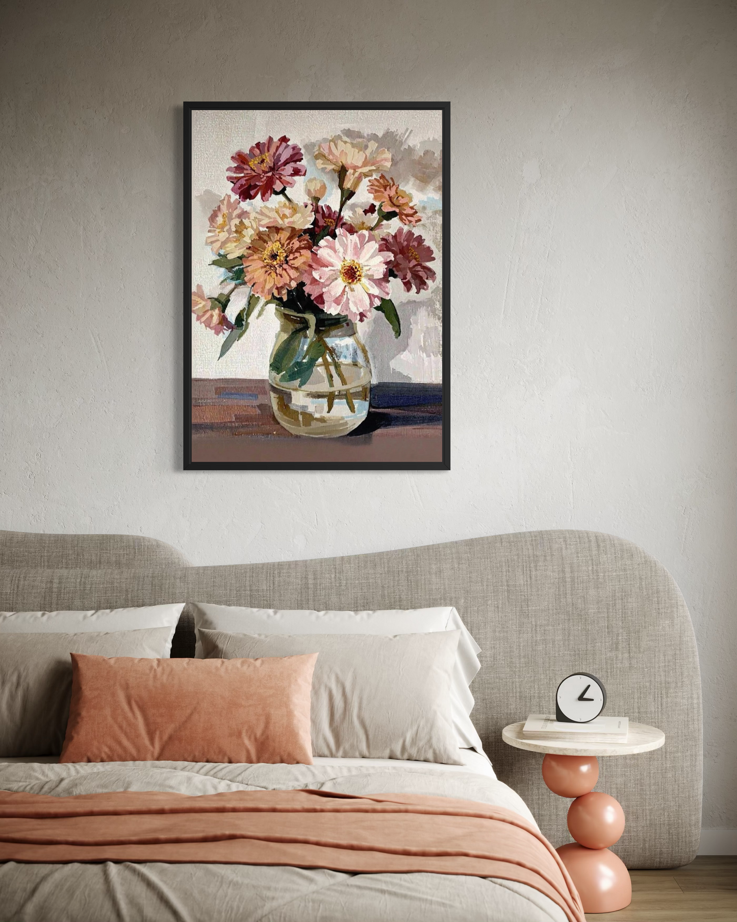 Sunlit Zinnias - Fine Art Print