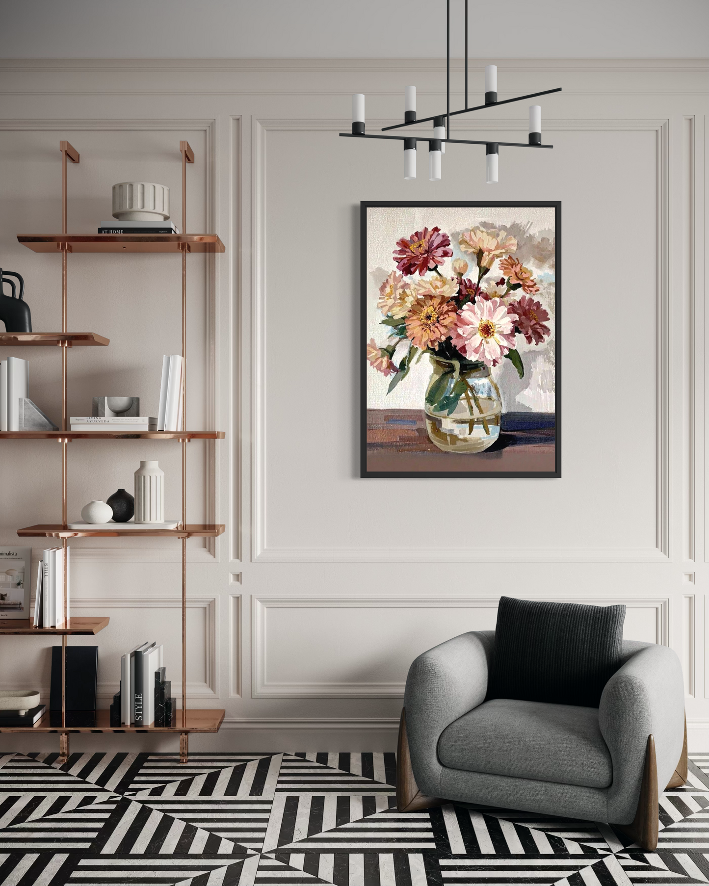 Sunlit Zinnias - Fine Art Print