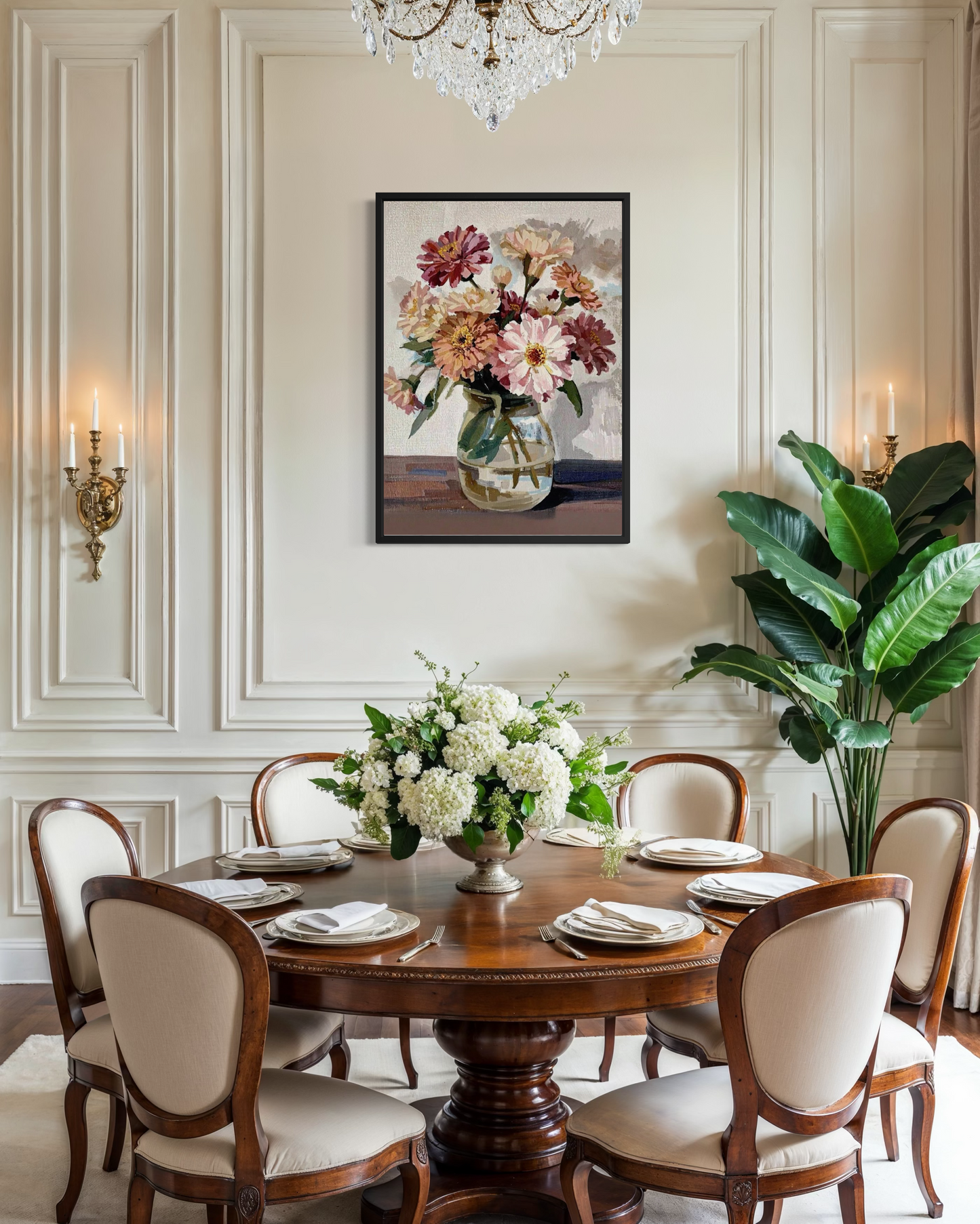 Sunlit Zinnias - Fine Art Print