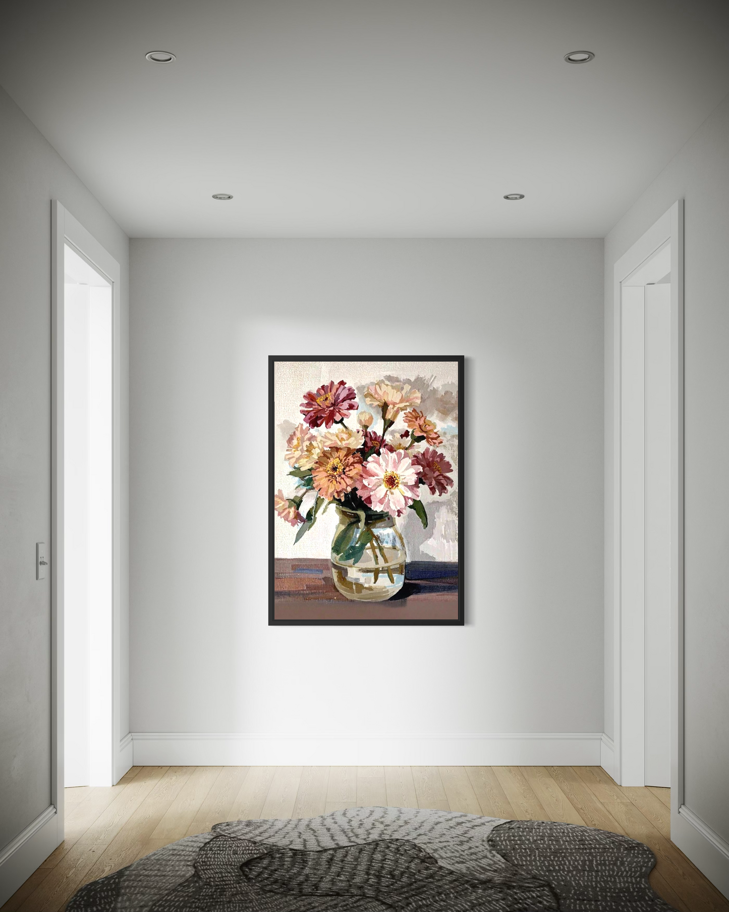 Sunlit Zinnias - Fine Art Print