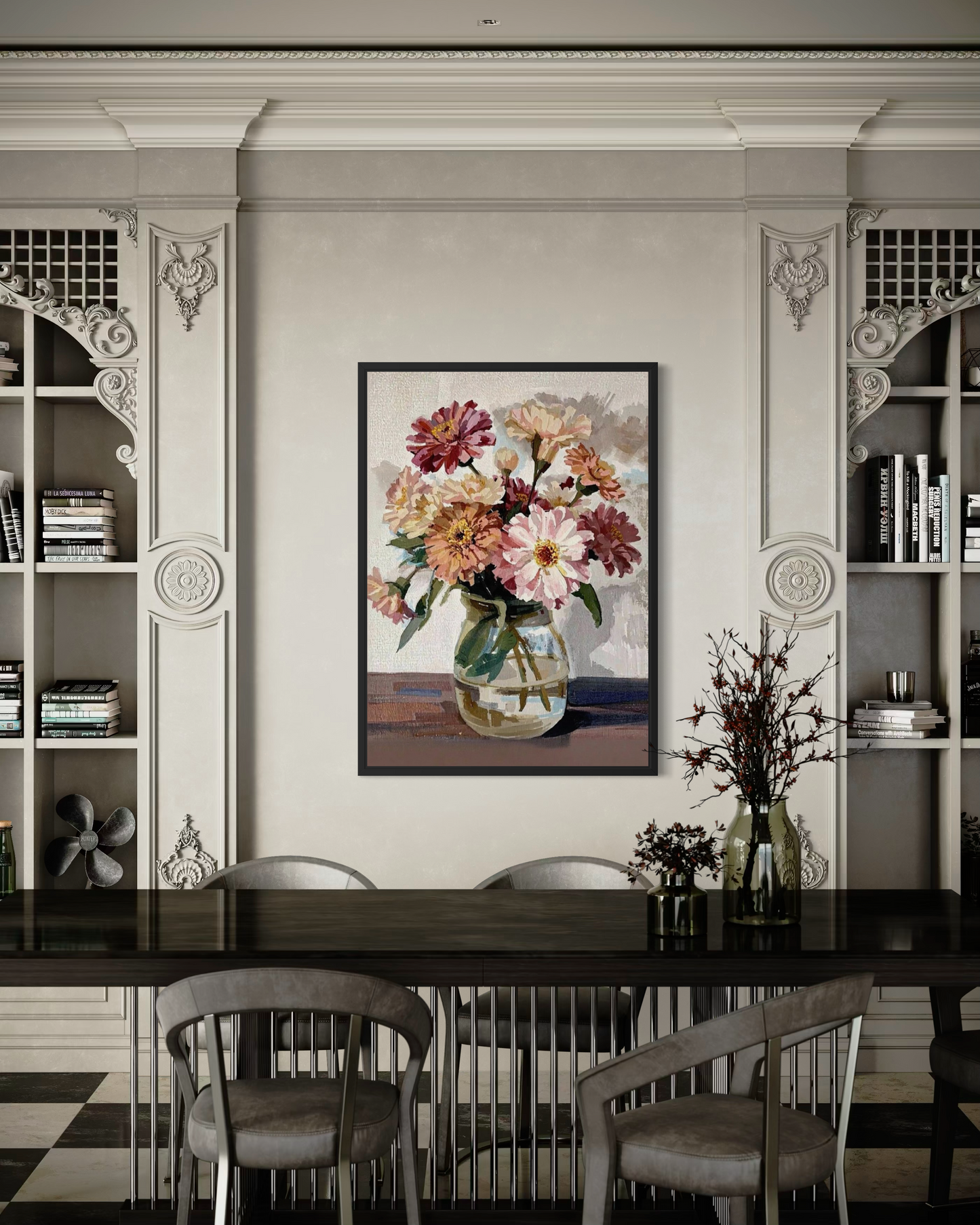 Sunlit Zinnias - Fine Art Print