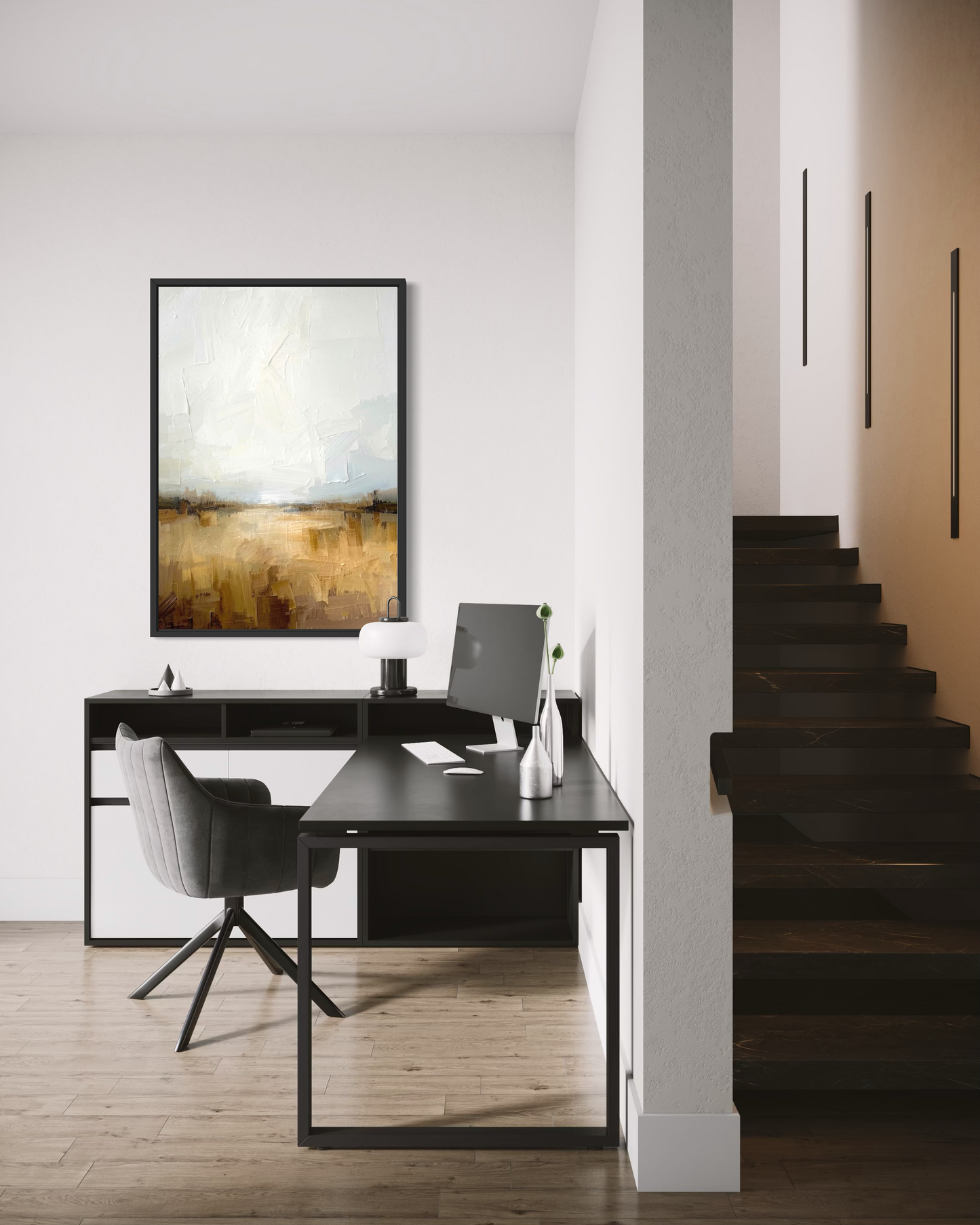 Soft Horizon Light - Framed Fine Art Print