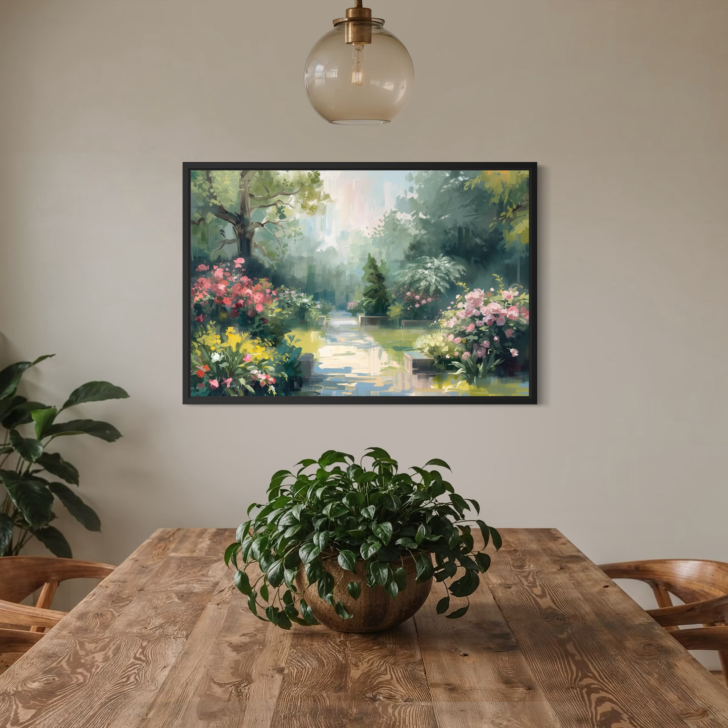 Whispering Garden Path – Framed Fine Art Print