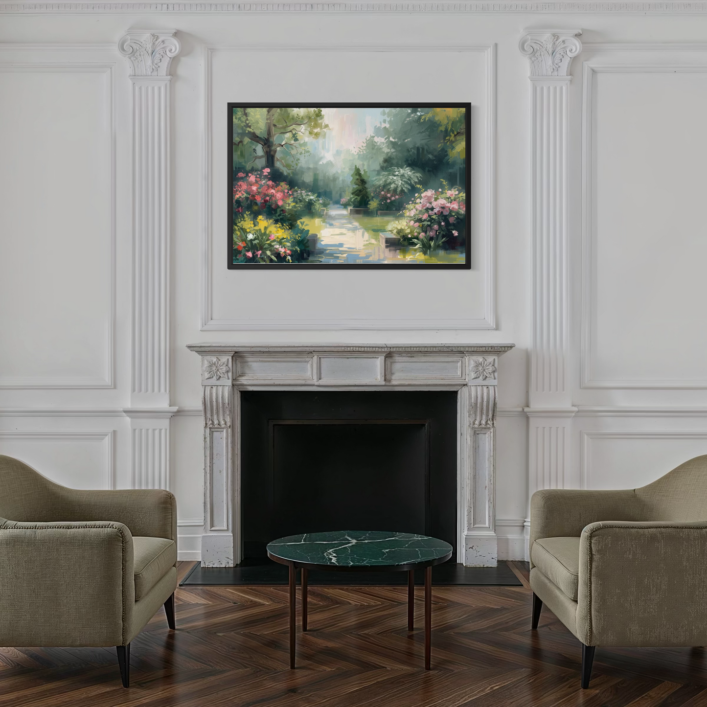 Whispering Garden Path – Framed Fine Art Print