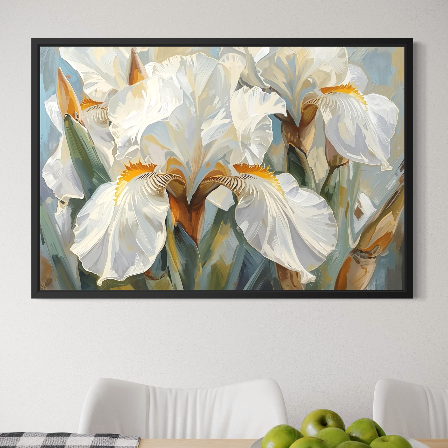 White Iris Elegance -  Framed Fine Art Print
