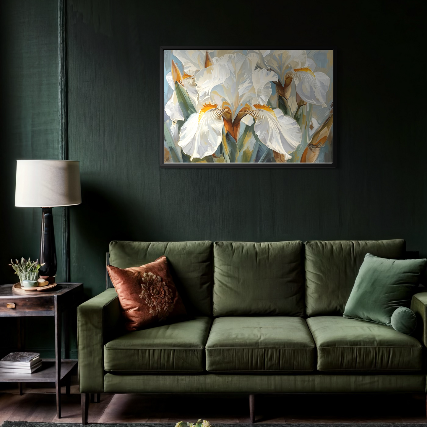 White Iris Elegance -  Framed Fine Art Print