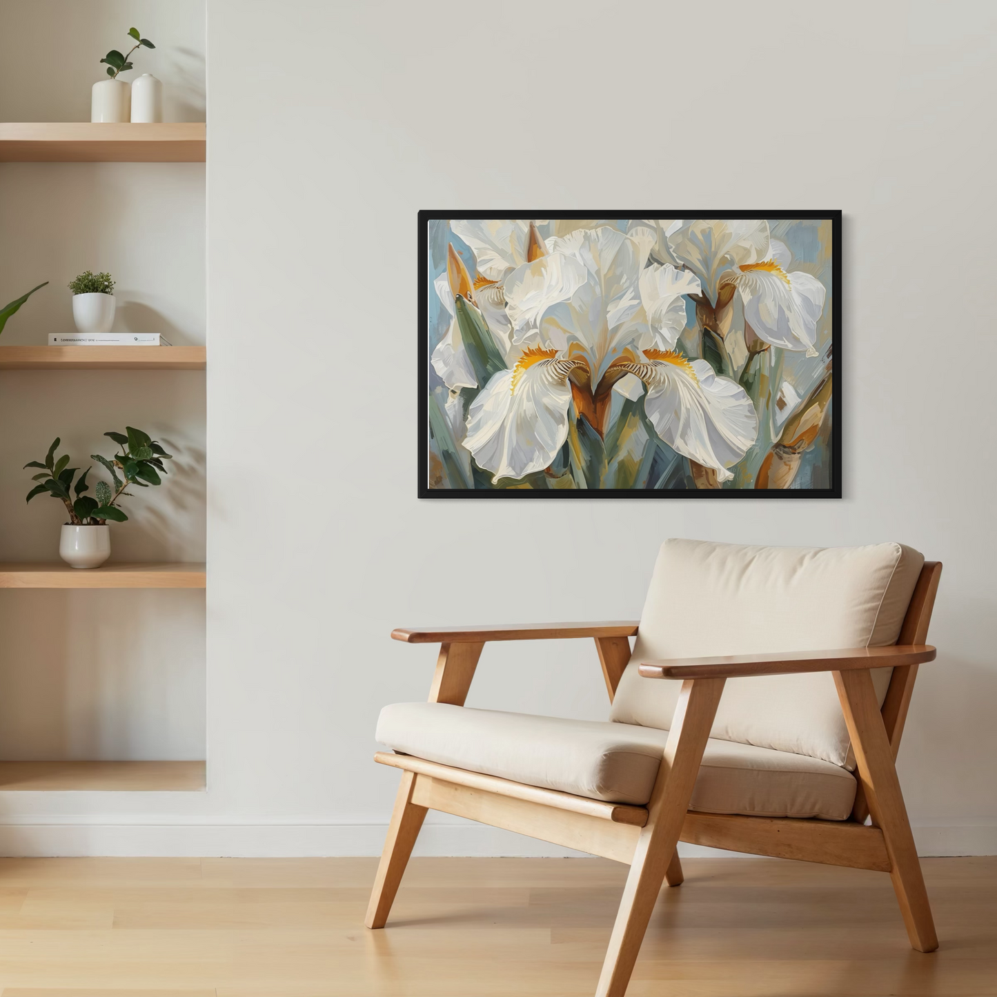 White Iris Elegance -  Framed Fine Art Print