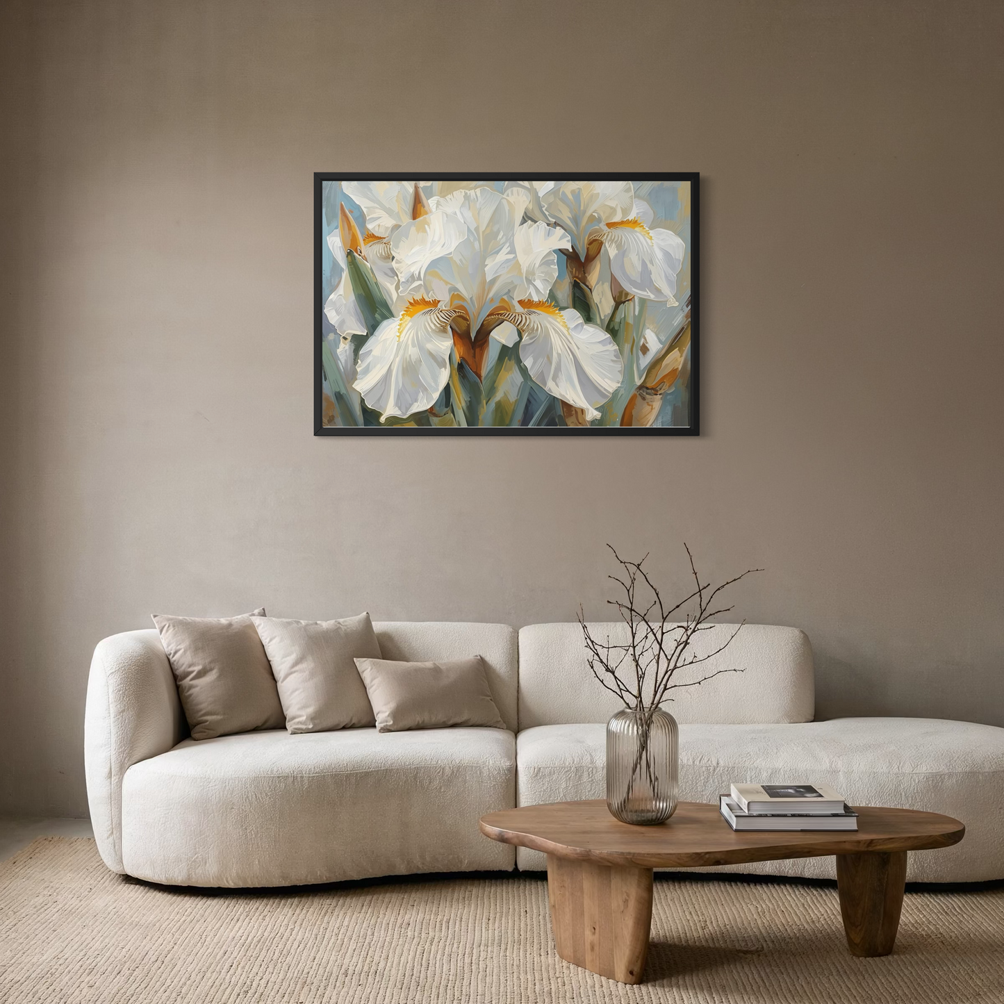 White Iris Elegance -  Framed Fine Art Print