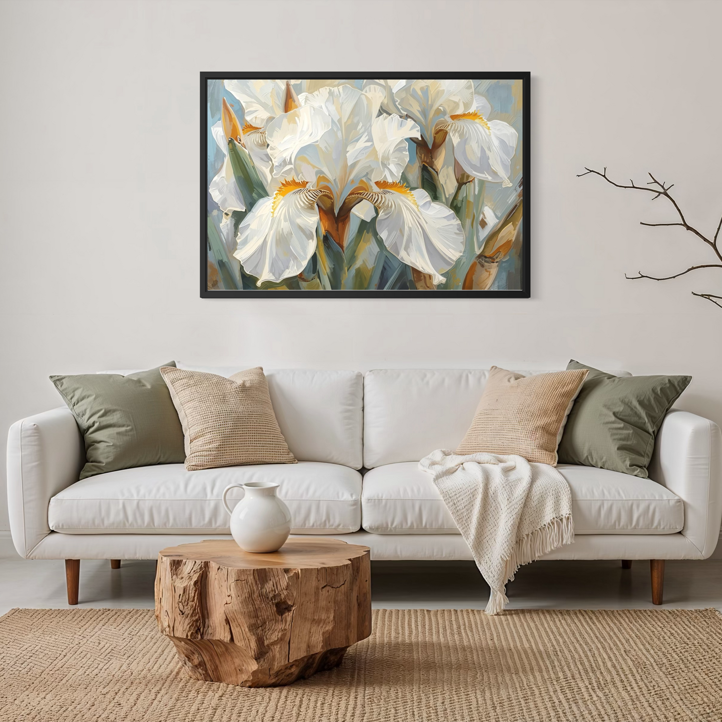 White Iris Elegance -  Framed Fine Art Print