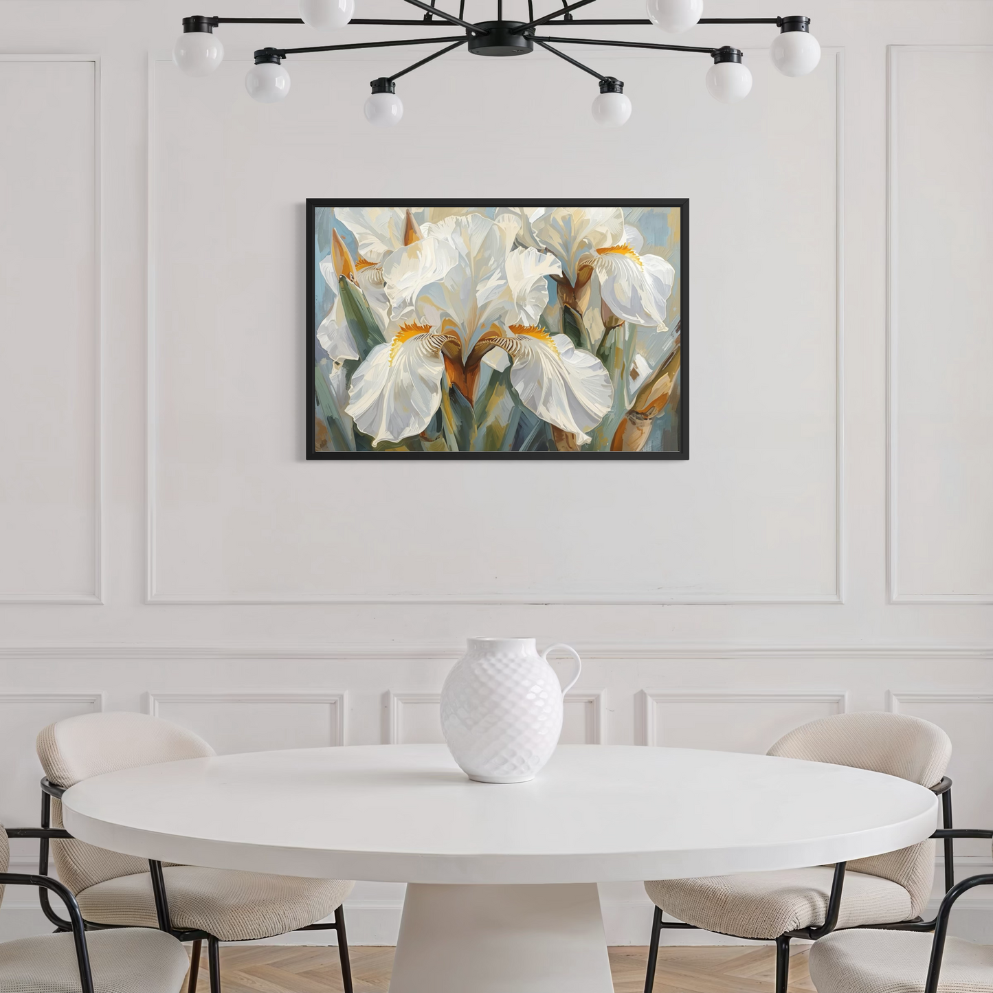 White Iris Elegance -  Framed Fine Art Print