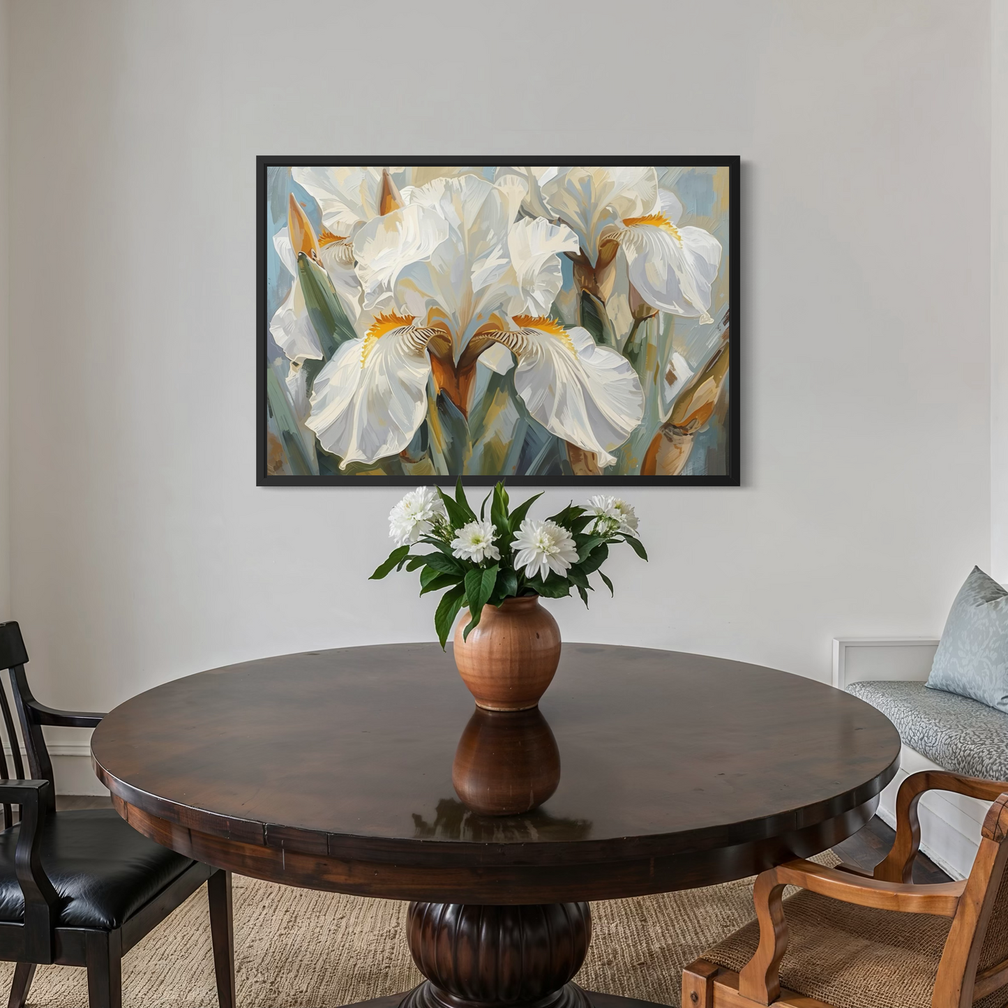 White Iris Elegance -  Framed Fine Art Print