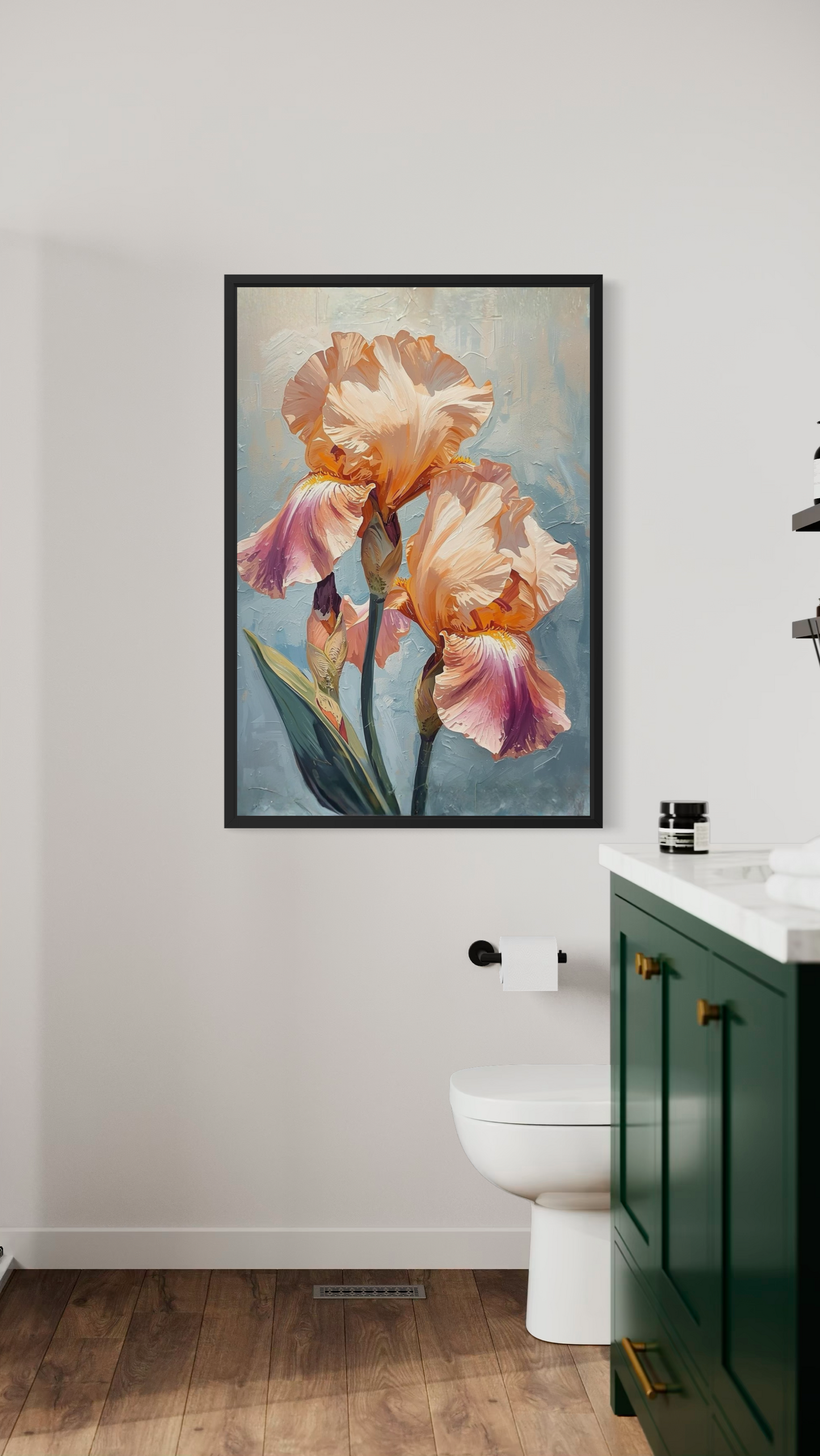 Blush Iris Bloom - Framed Fine Art Print