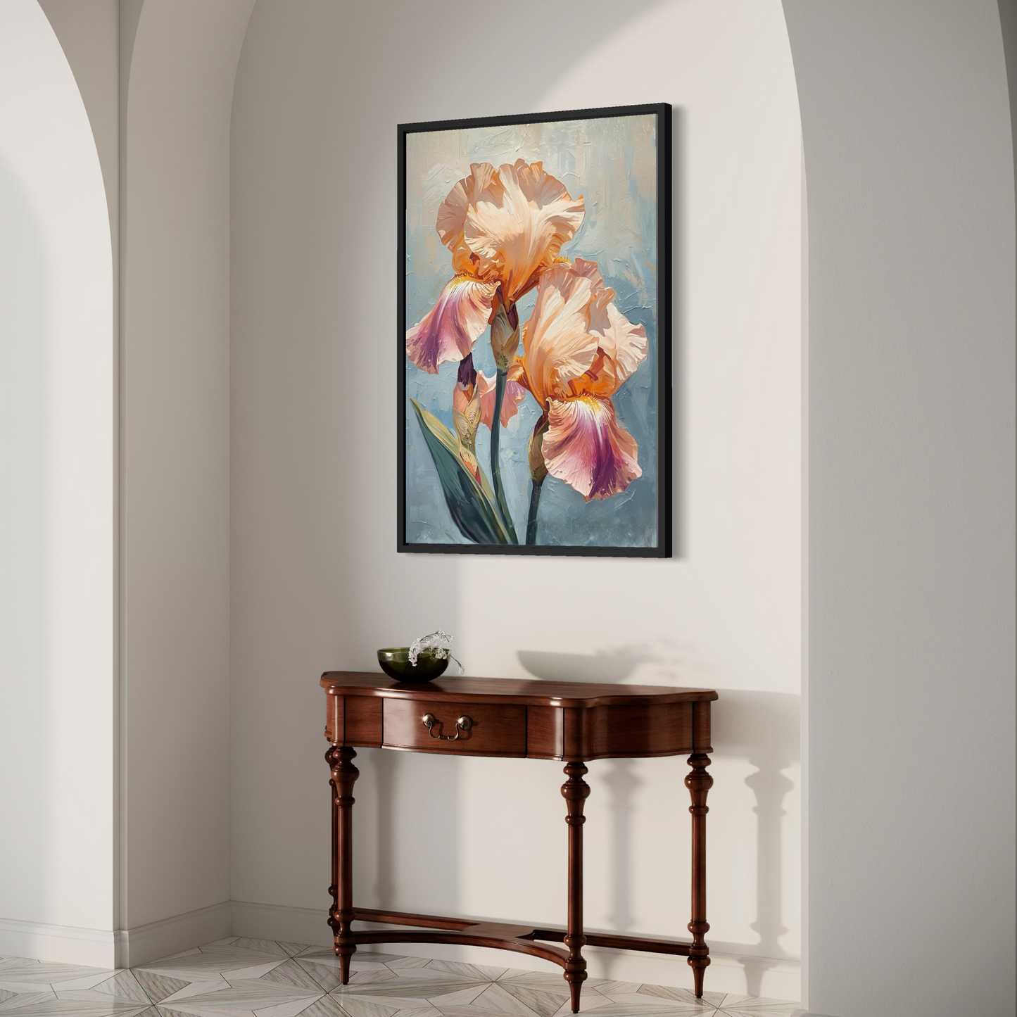 Blush Iris Bloom - Framed Fine Art Print