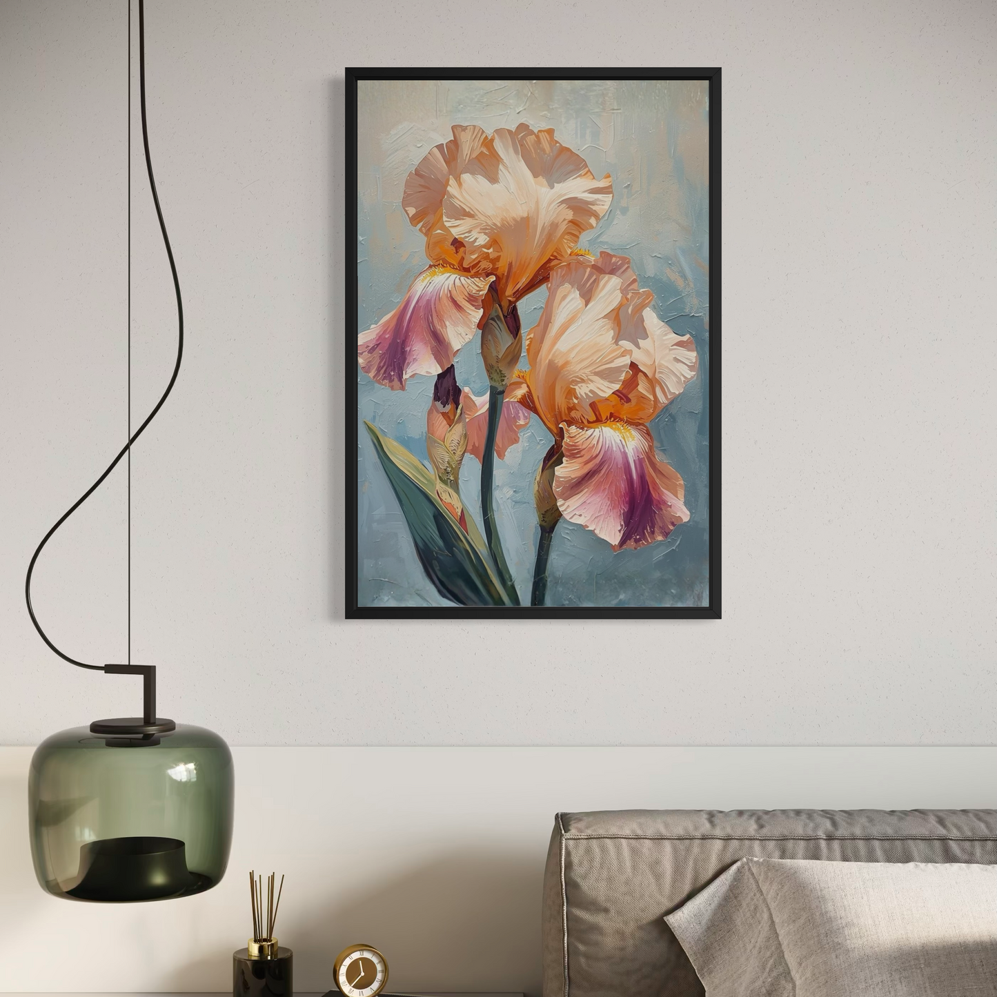 Blush Iris Bloom - Framed Fine Art Print