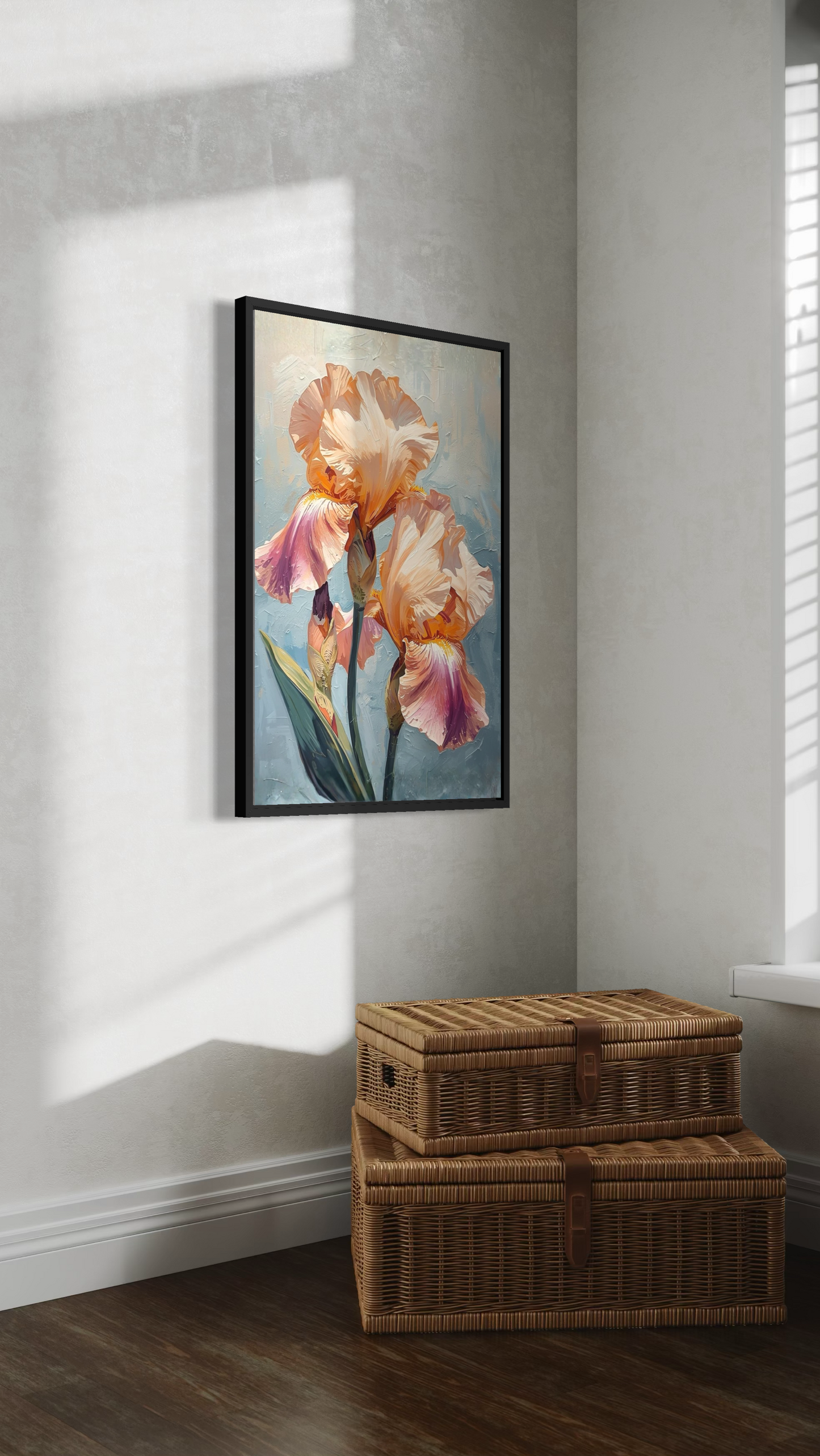Blush Iris Bloom - Framed Fine Art Print