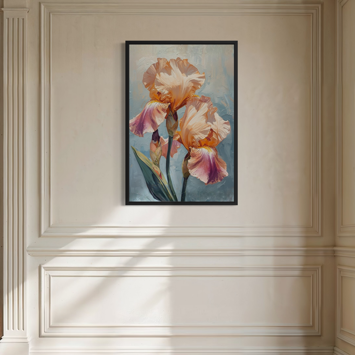 Blush Iris Bloom - Framed Fine Art Print