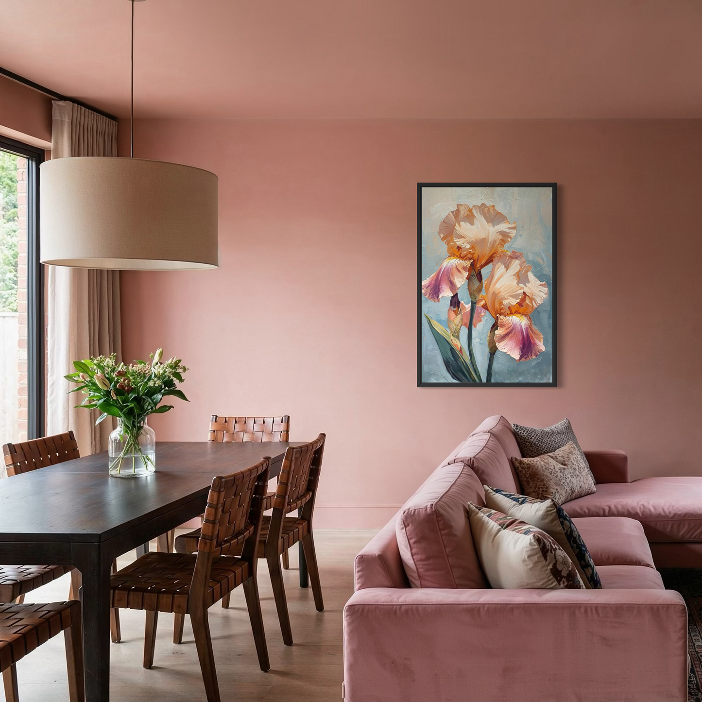 Blush Iris Bloom - Framed Fine Art Print