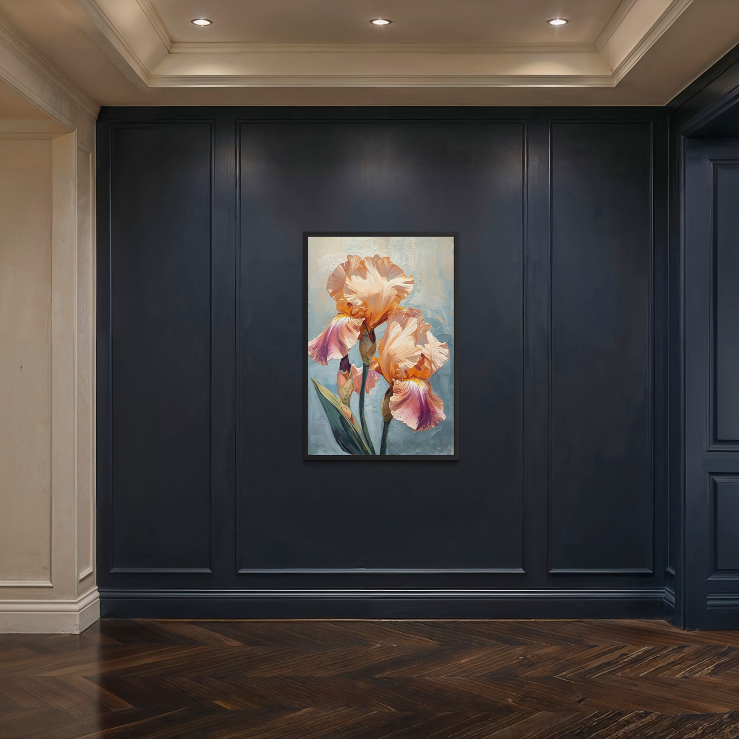 Blush Iris Bloom - Framed Fine Art Print