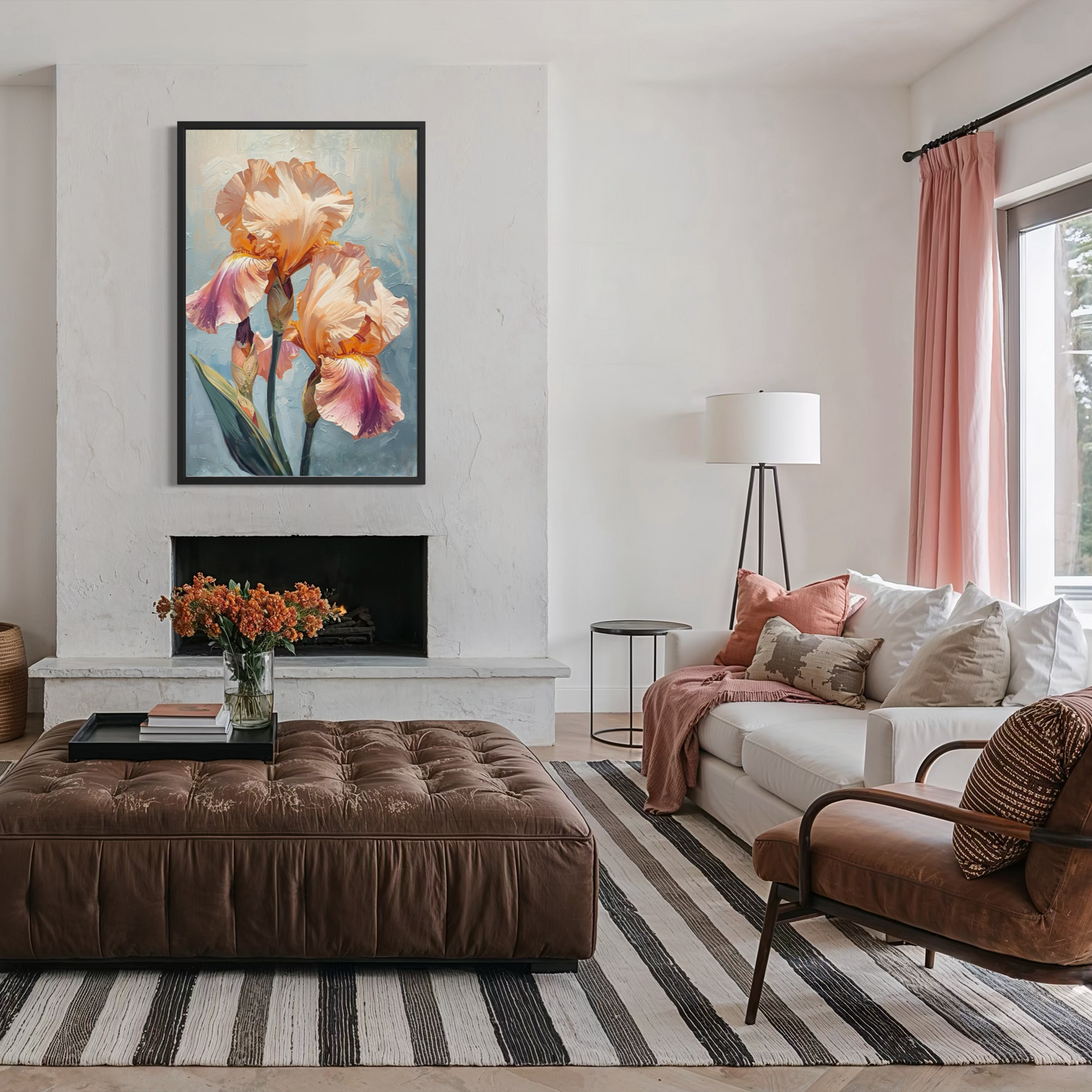 Blush Iris Bloom - Framed Fine Art Print