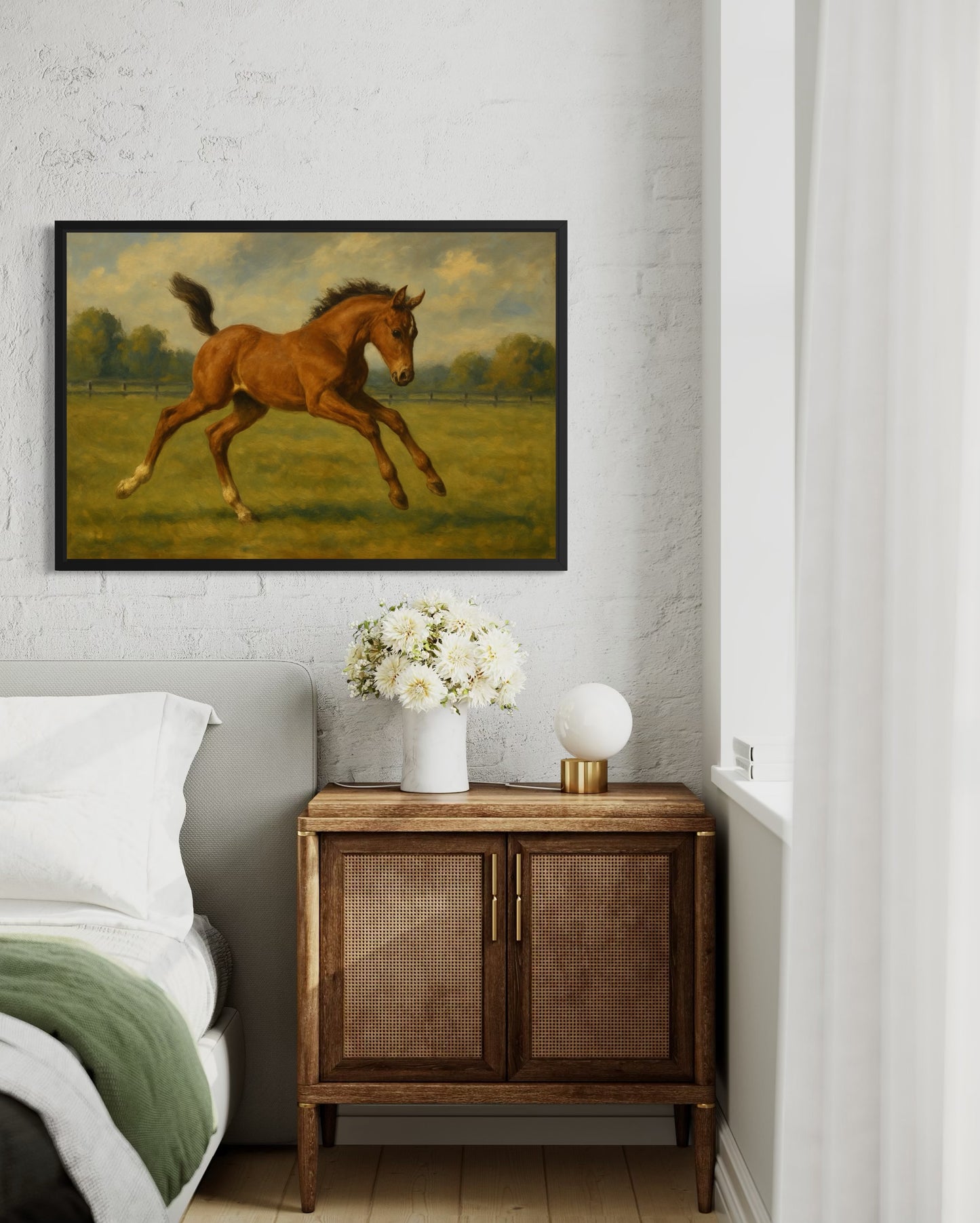 Foal Playing – Framed Print