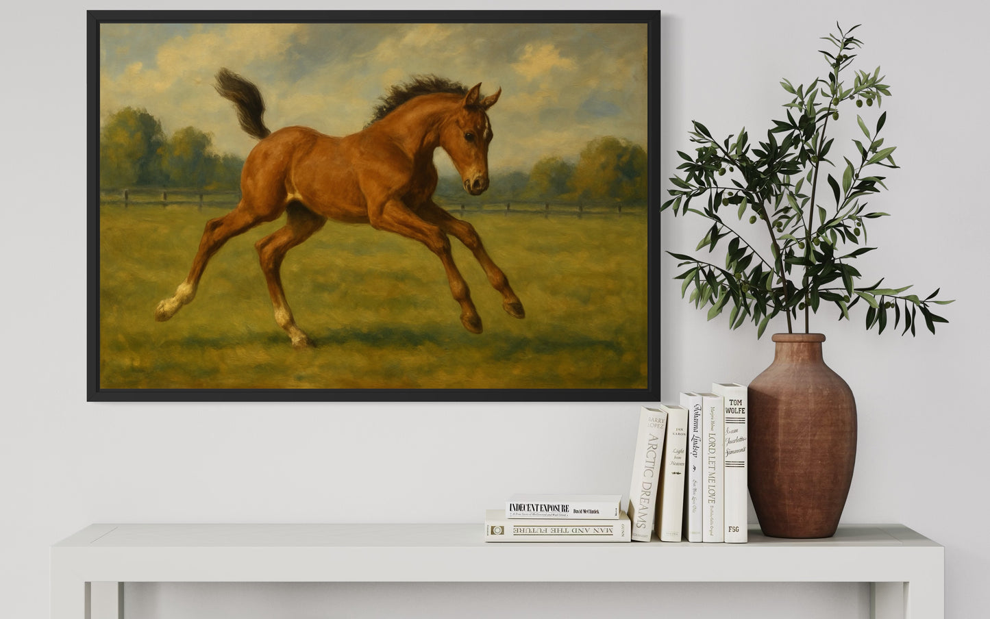 Foal Playing – Framed Print