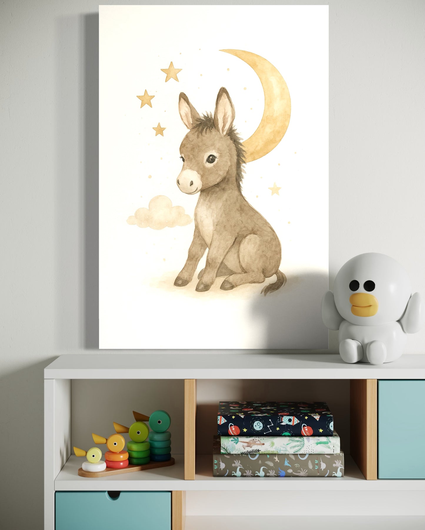 Baby Donkey Nursery Wall Art – Framed Print